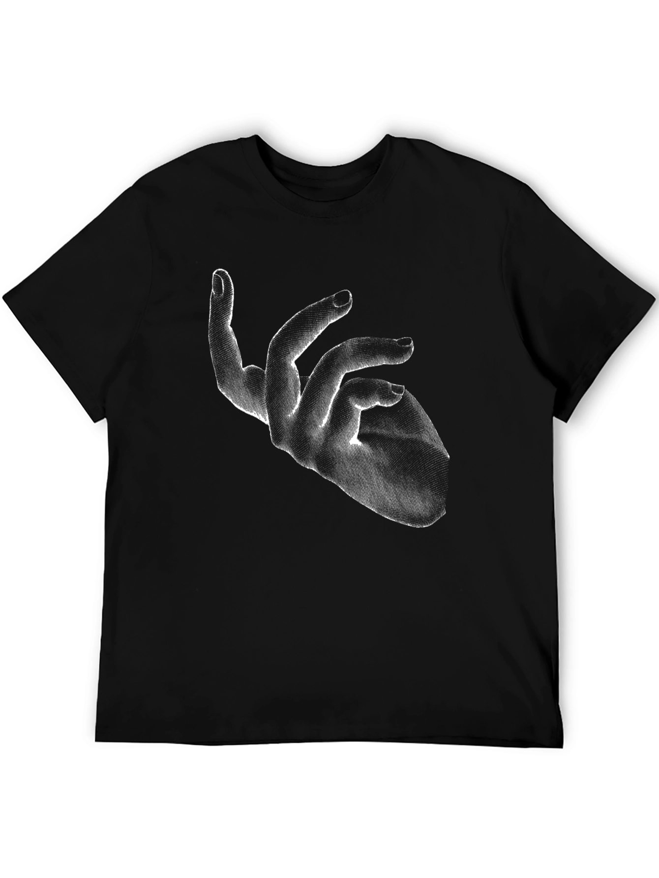 Abstract Hand Graphic Black T-Shirt
