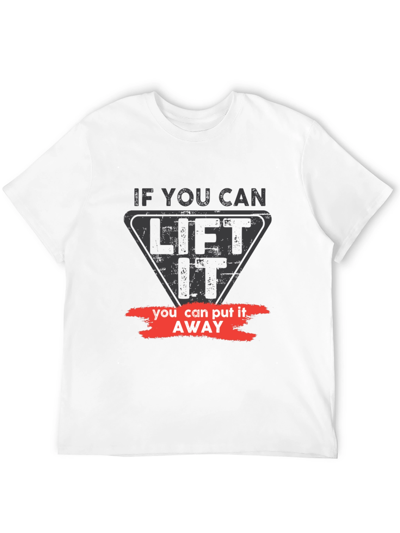 Lift It Put It Away Black Graphic Tee