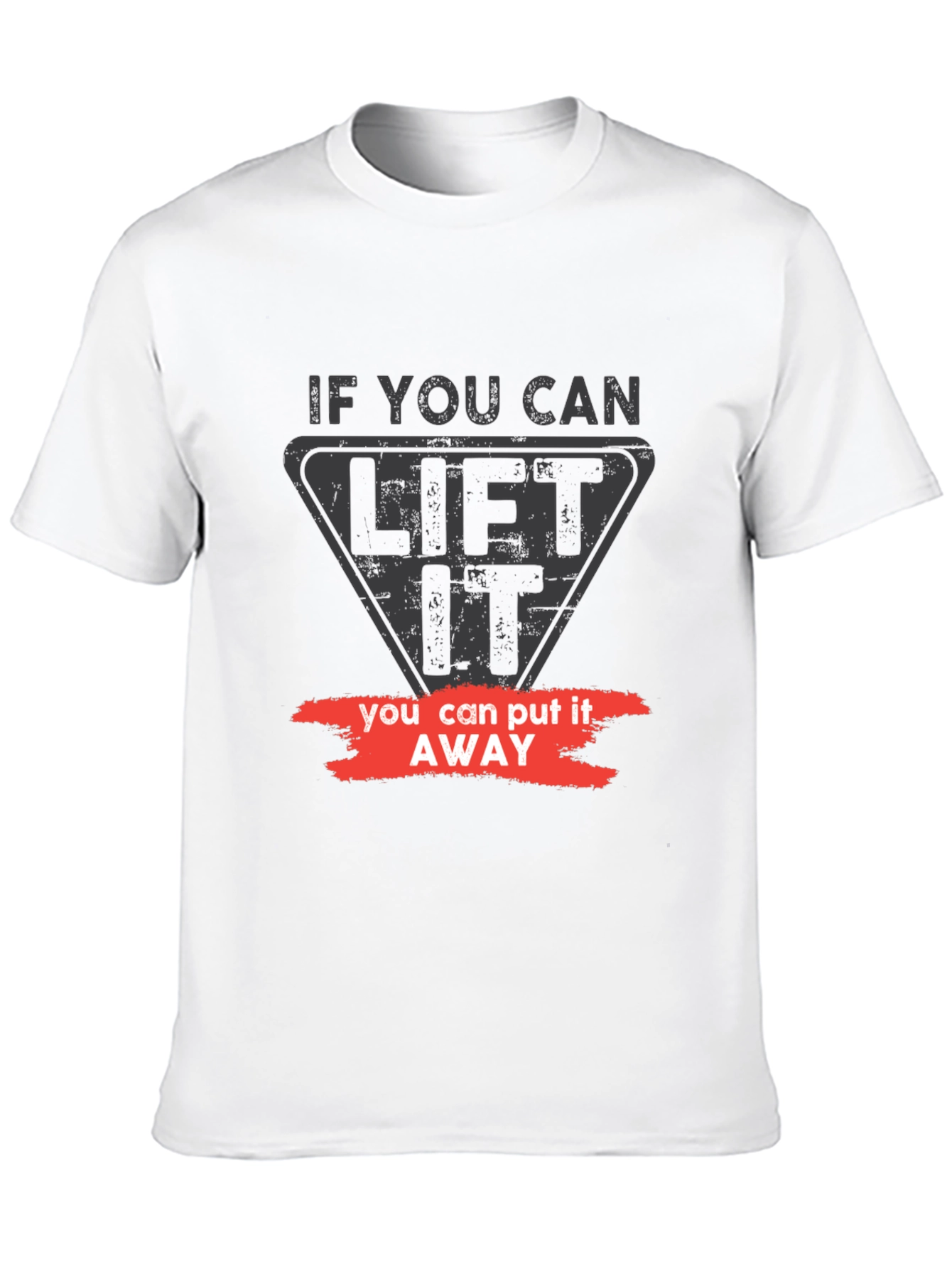 Lift It Put It Away Black Graphic Tee
