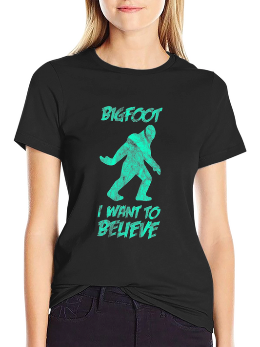Bigfoot I Want to Believe Graphic T-Shirt