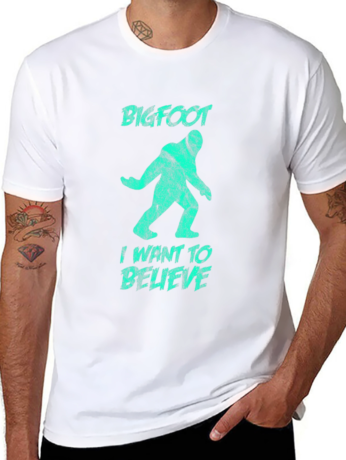 Bigfoot I Want to Believe Graphic T-Shirt