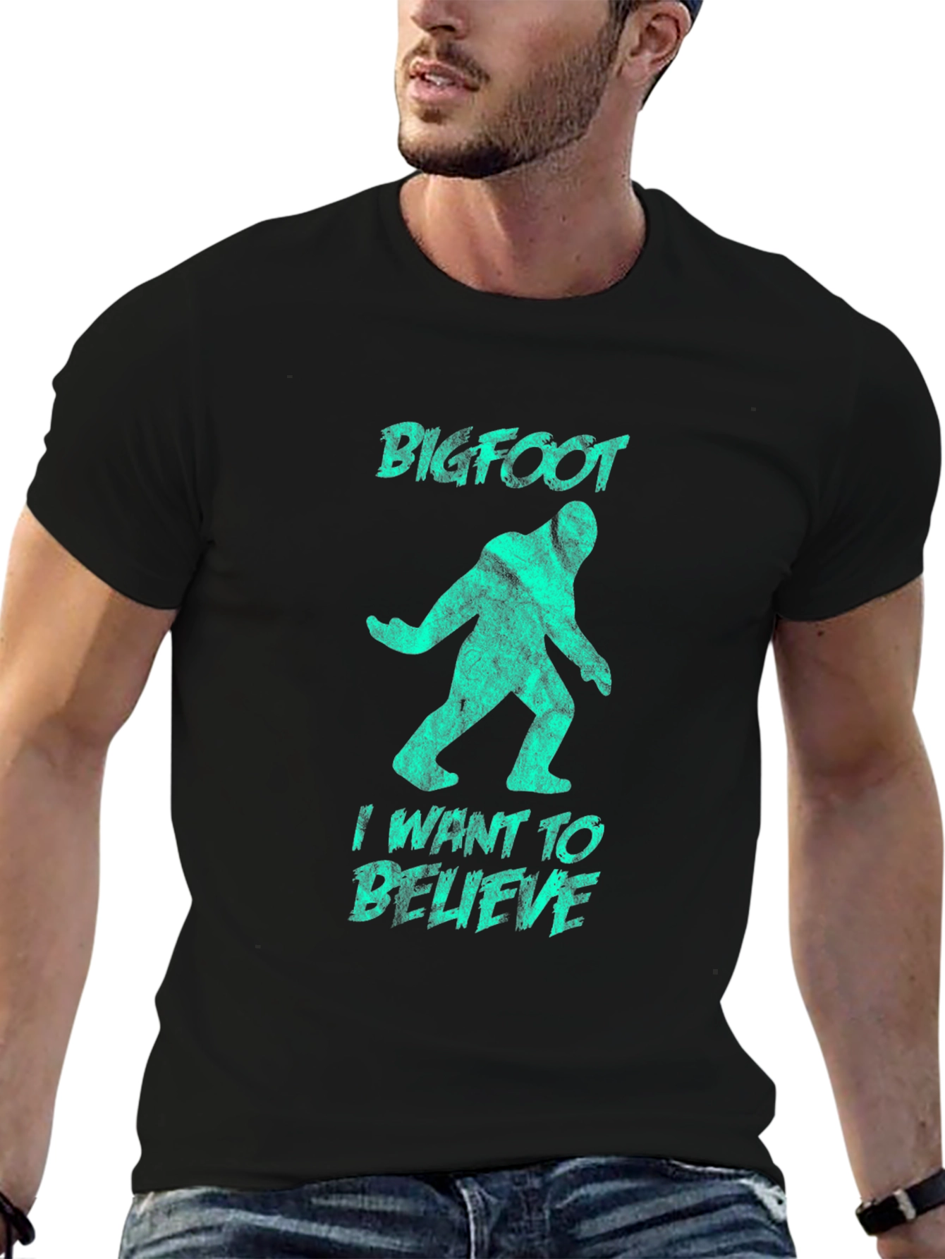 Bigfoot I Want to Believe Graphic T-Shirt