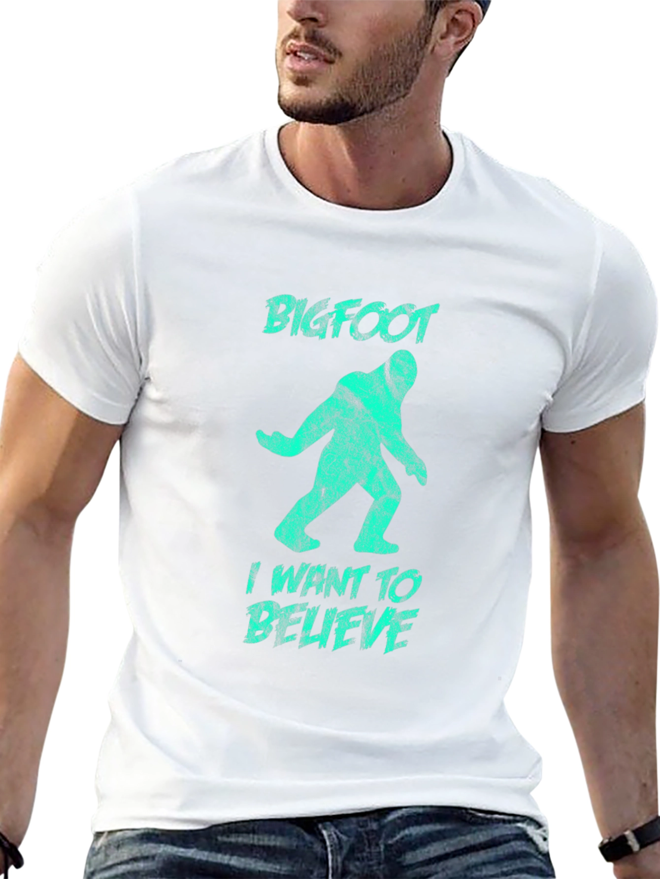 Bigfoot I Want to Believe Graphic T-Shirt