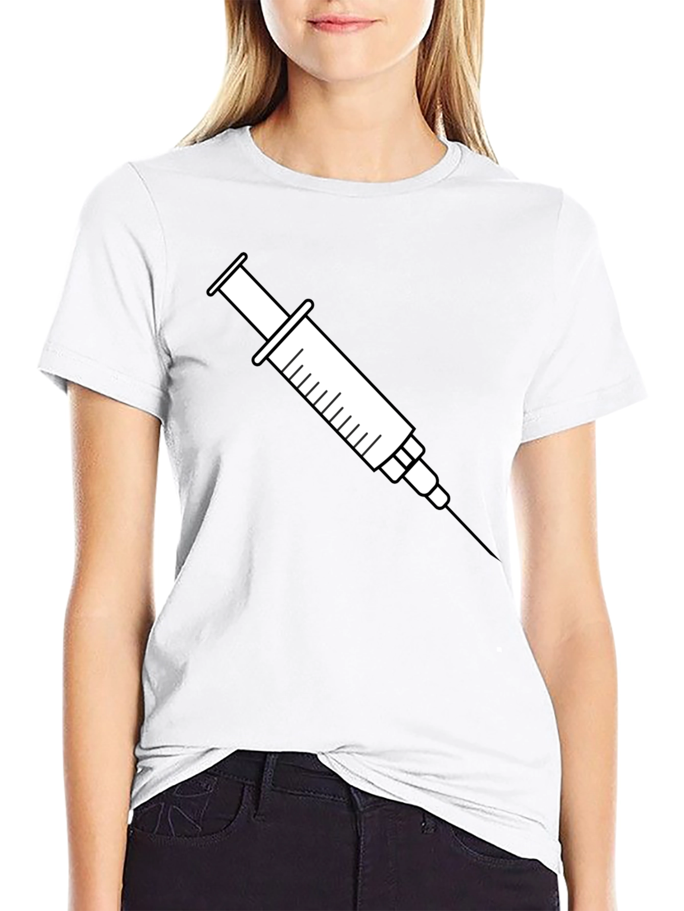 Syringe Graphic Tee - Novelty T-Shirt