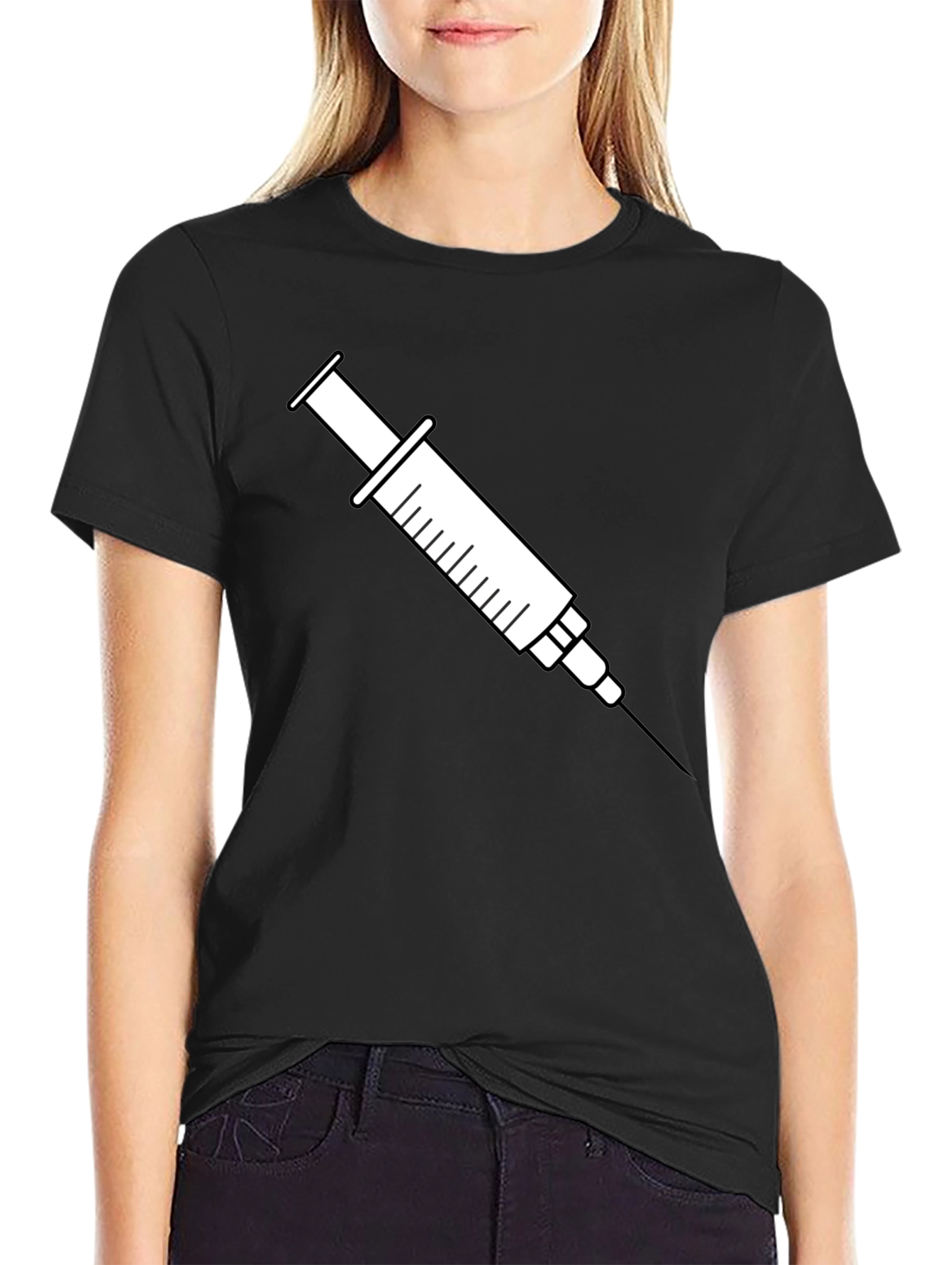 Syringe Graphic Tee - Novelty T-Shirt