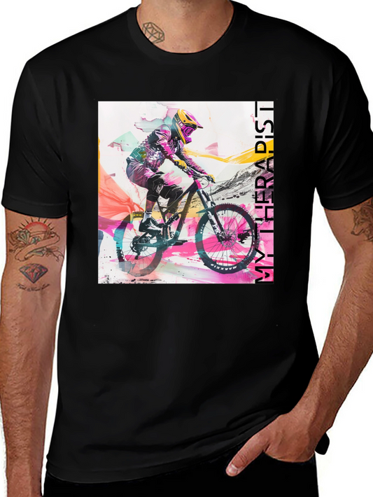 Mountain Bike Therapy Tee - Ride Your Worries Away