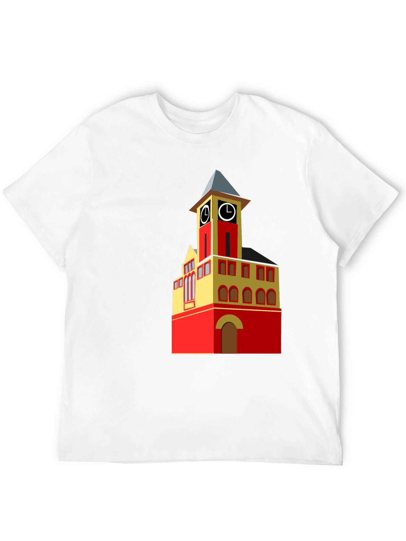 Clock Tower Graphic Tee - Unique Design