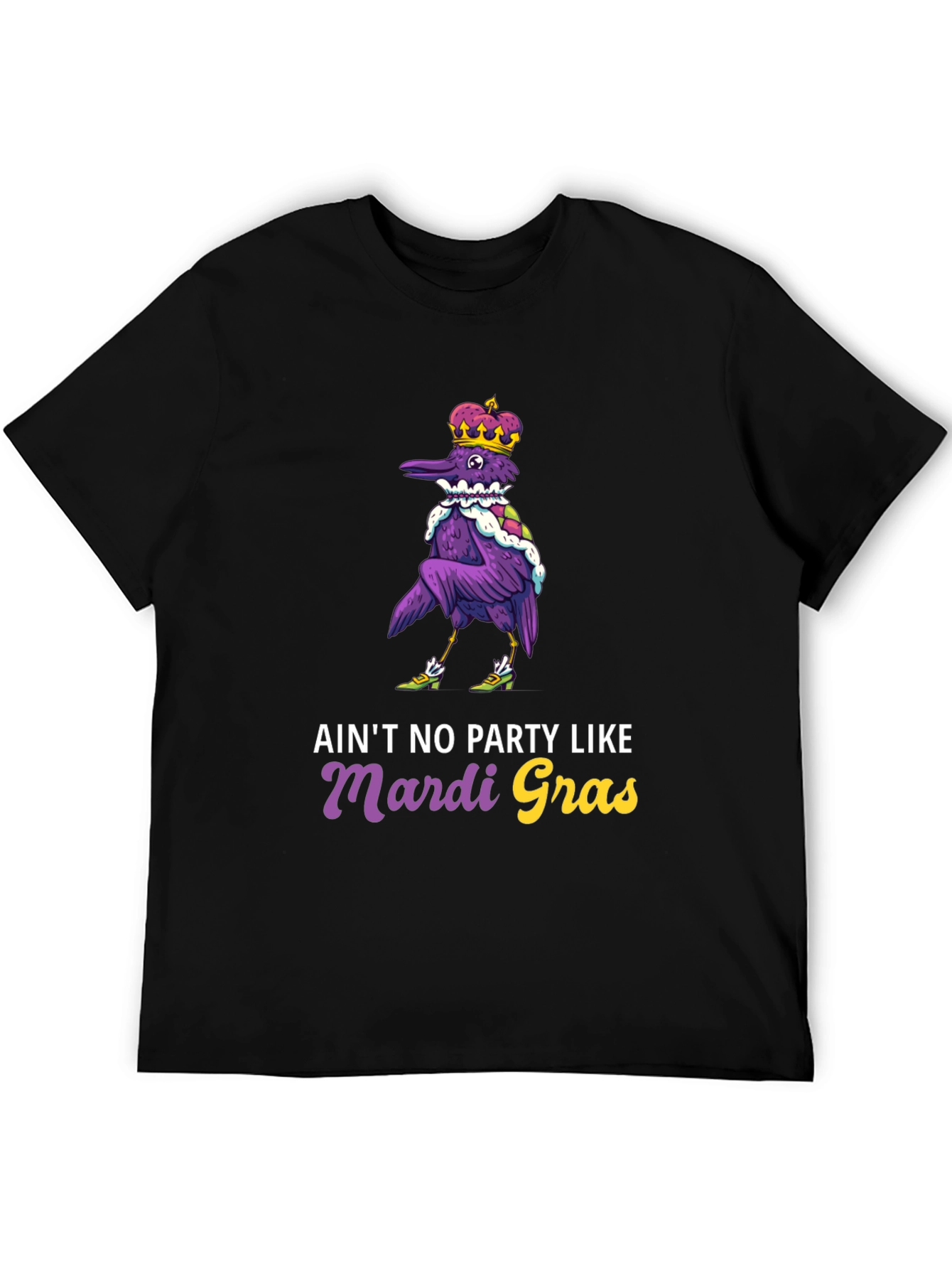 Mardi Gras Party Raven T-Shirt