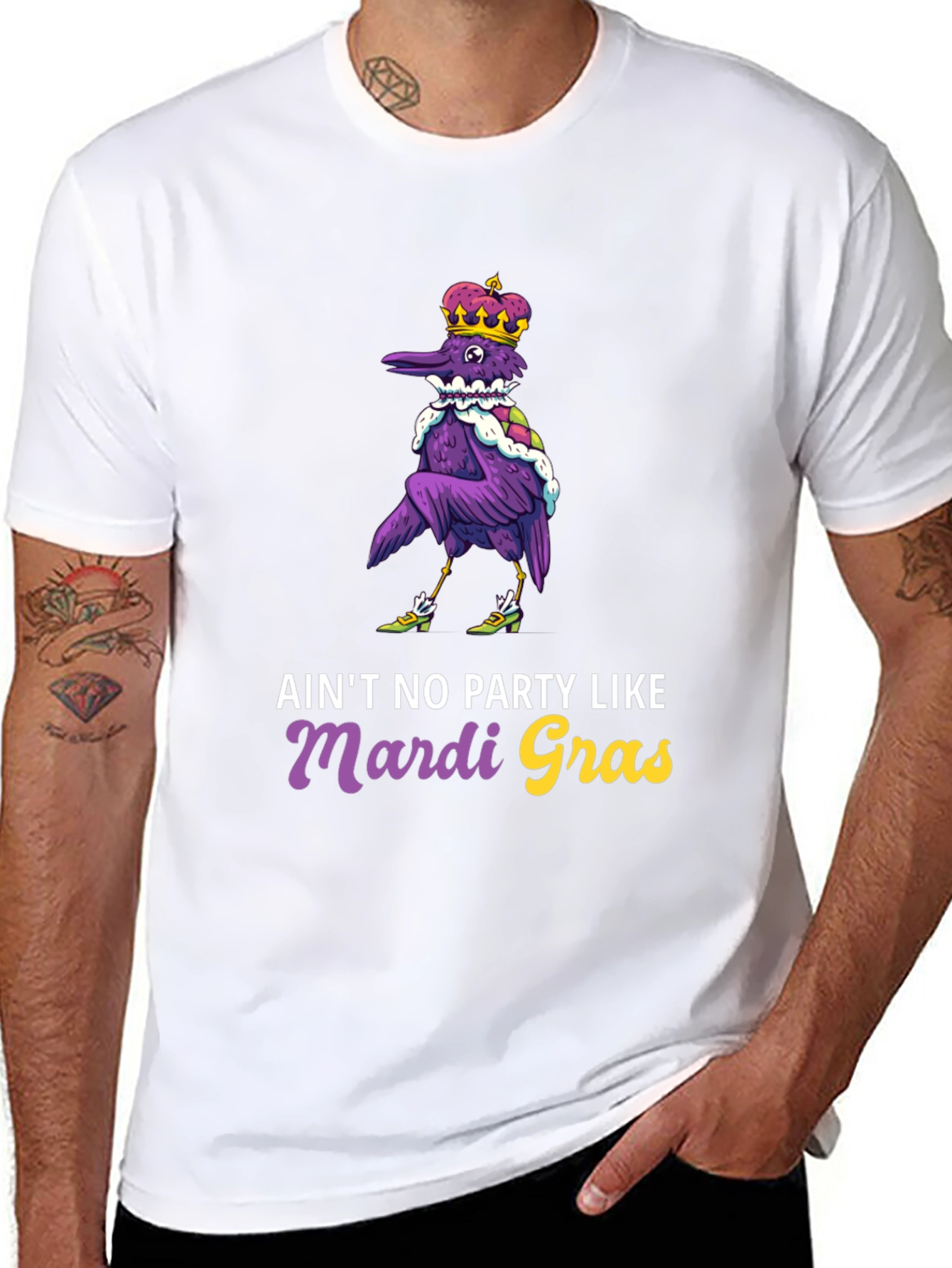 Mardi Gras Party Raven T-Shirt