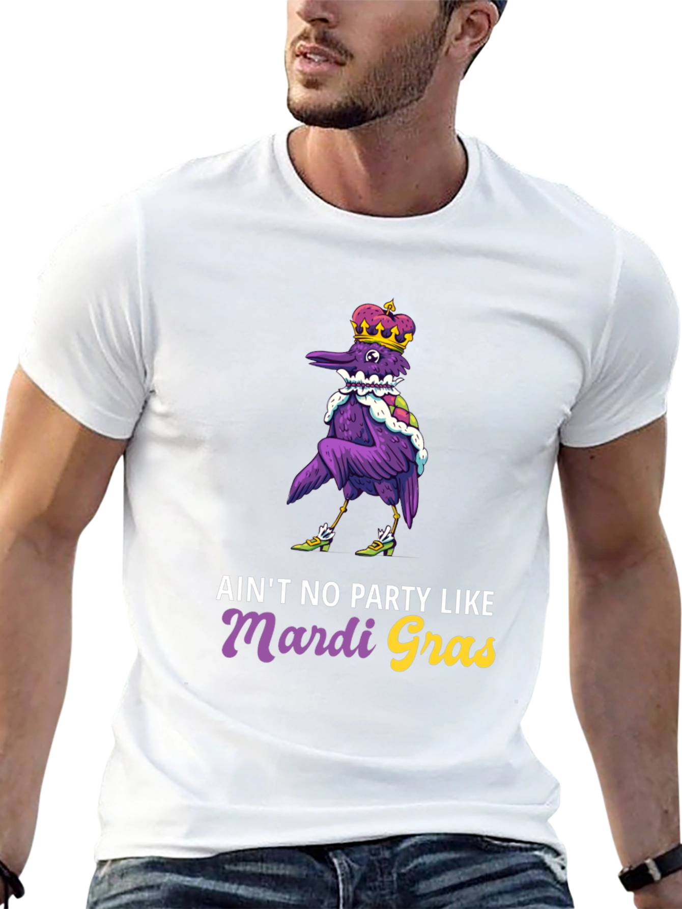 Mardi Gras Party Raven T-Shirt