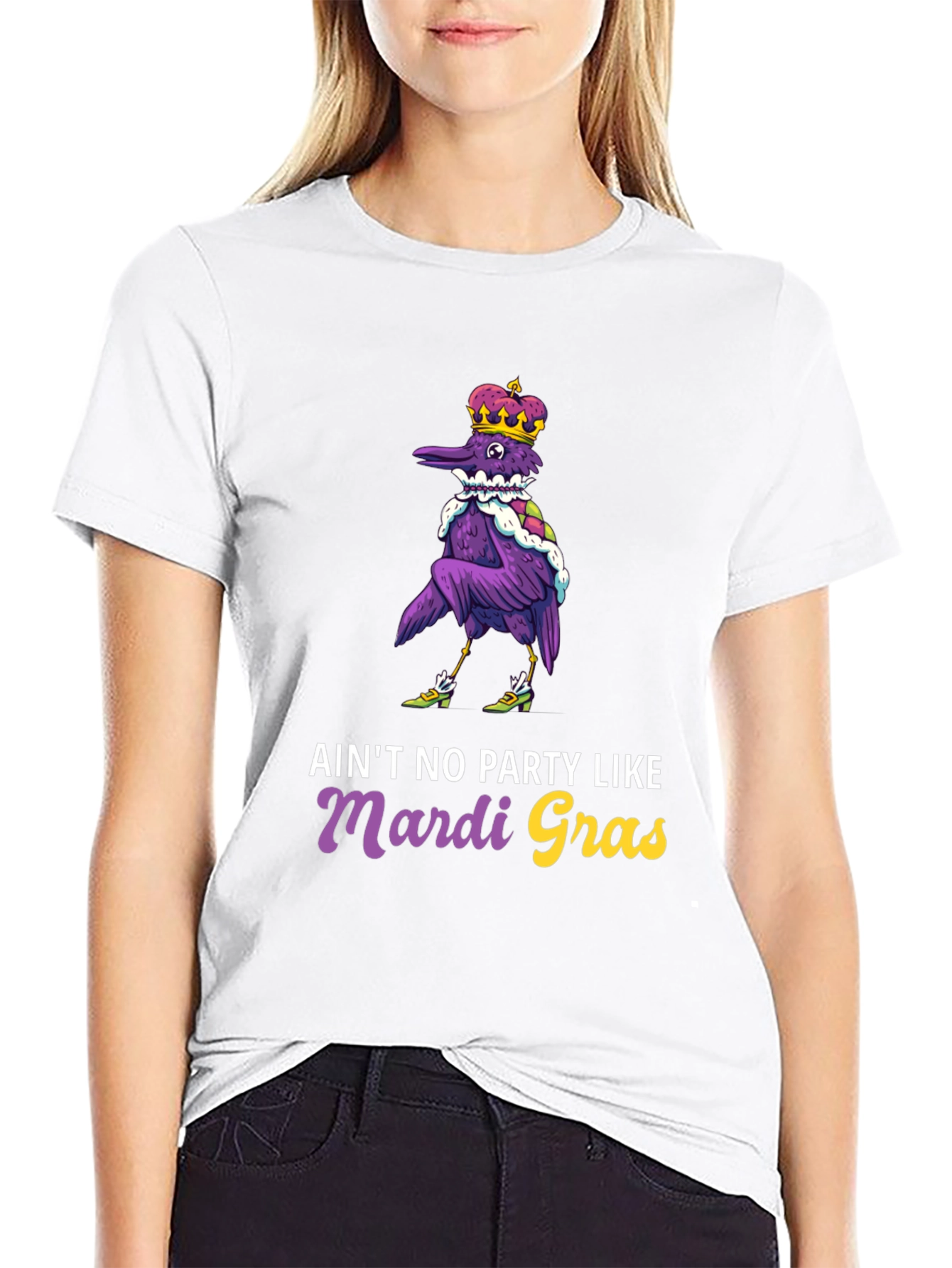 Mardi Gras Party Raven T-Shirt