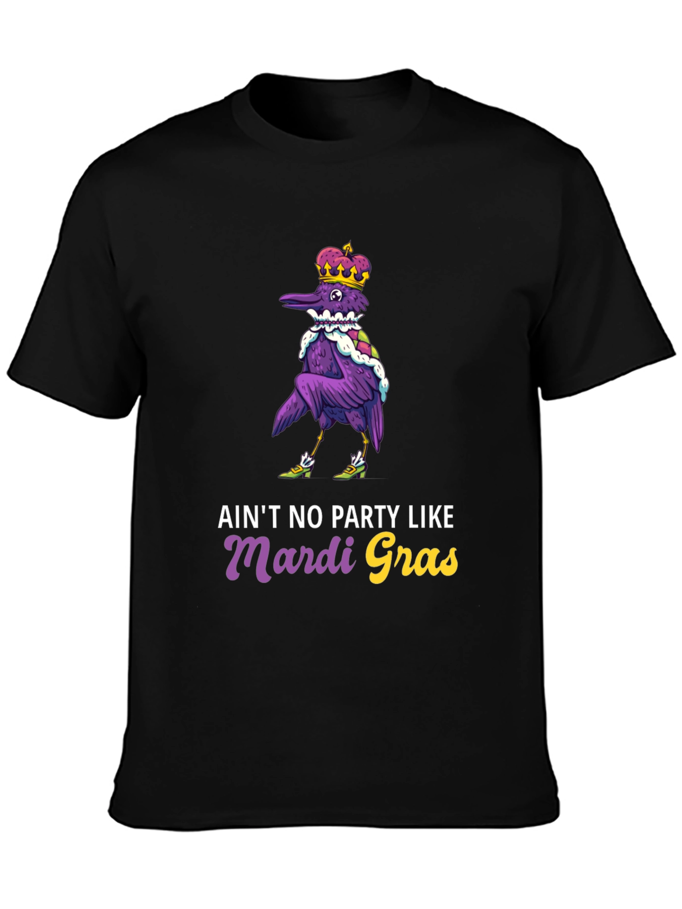 Mardi Gras Party Raven T-Shirt