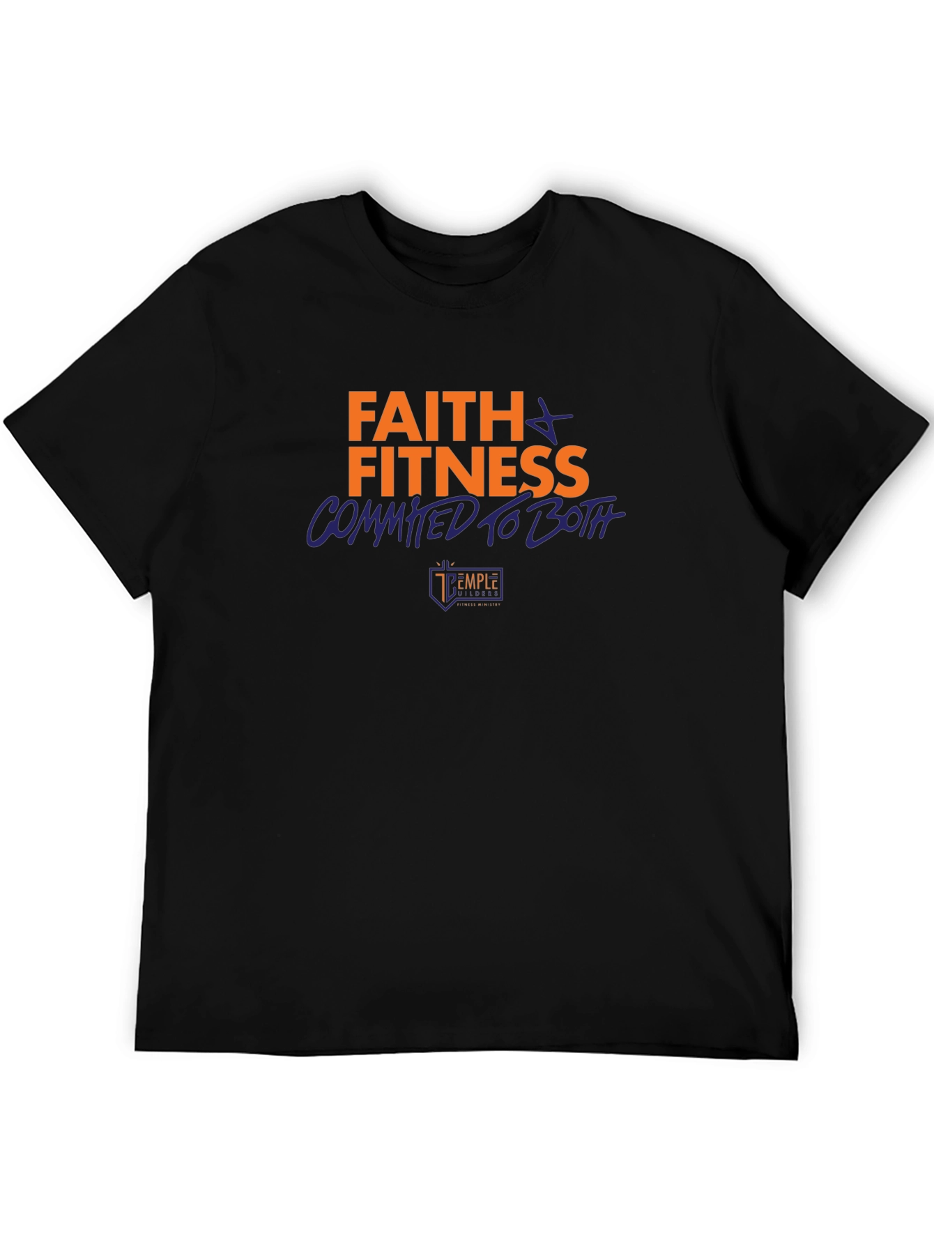 Faith & Fitness Graphic Tee - Black