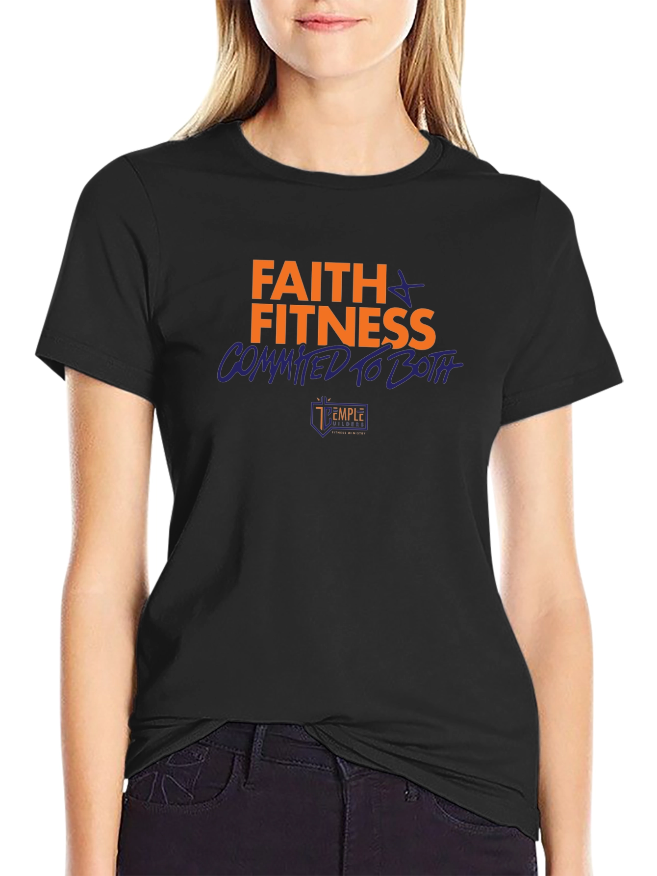 Faith & Fitness Graphic Tee - Black
