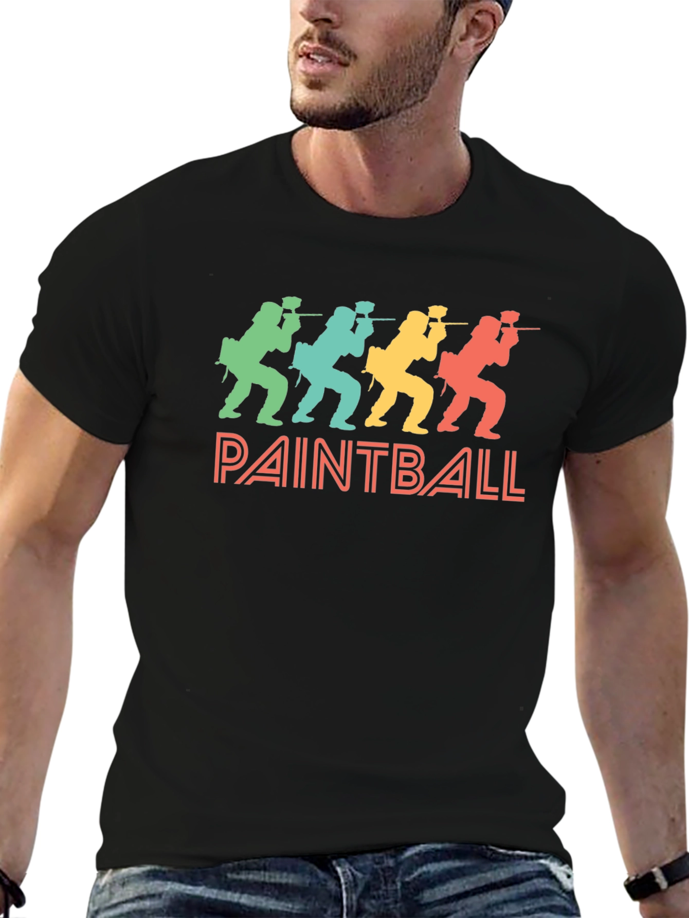 Retro Paintball Graphic T-Shirt