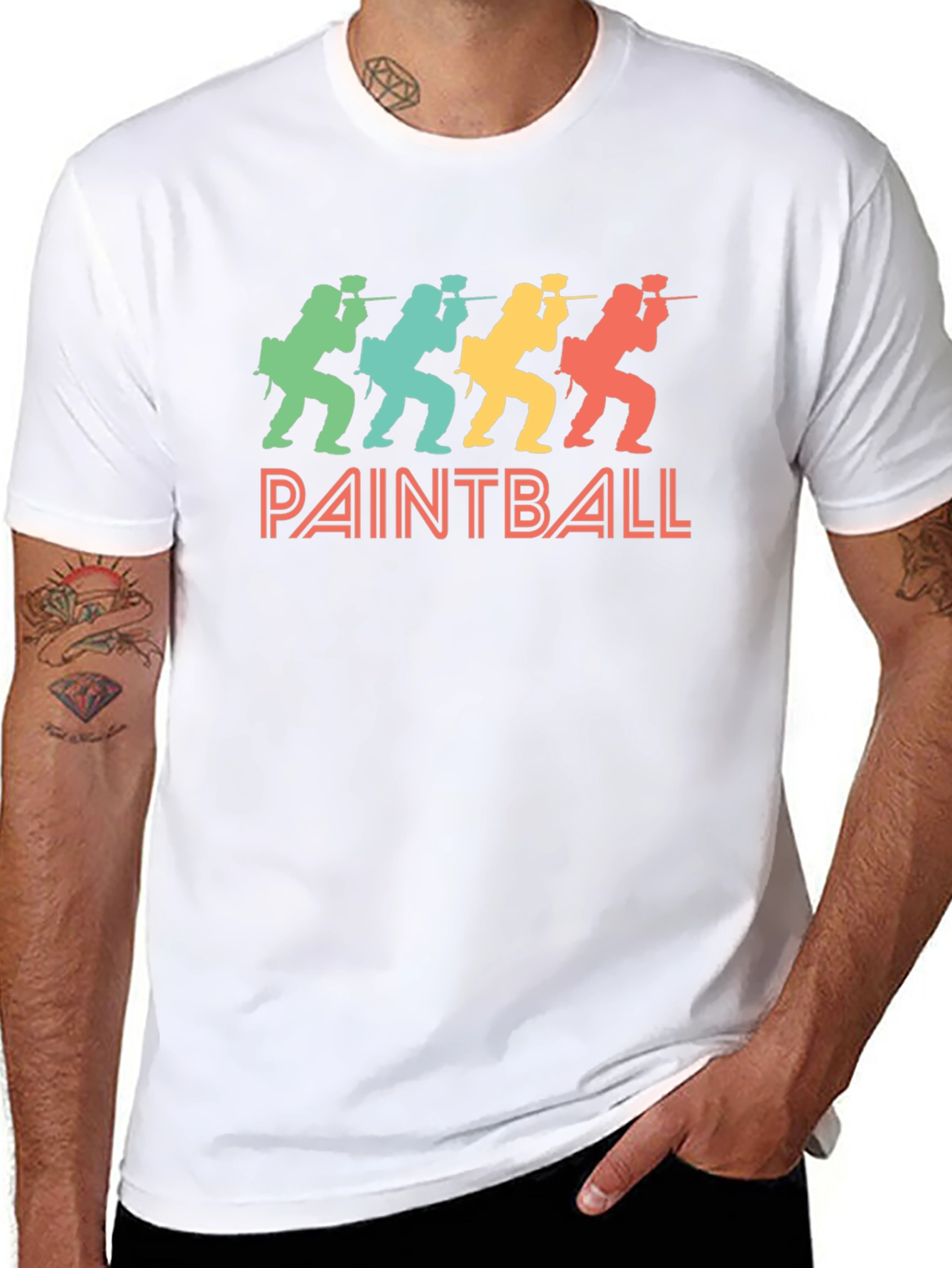 Retro Paintball Graphic T-Shirt