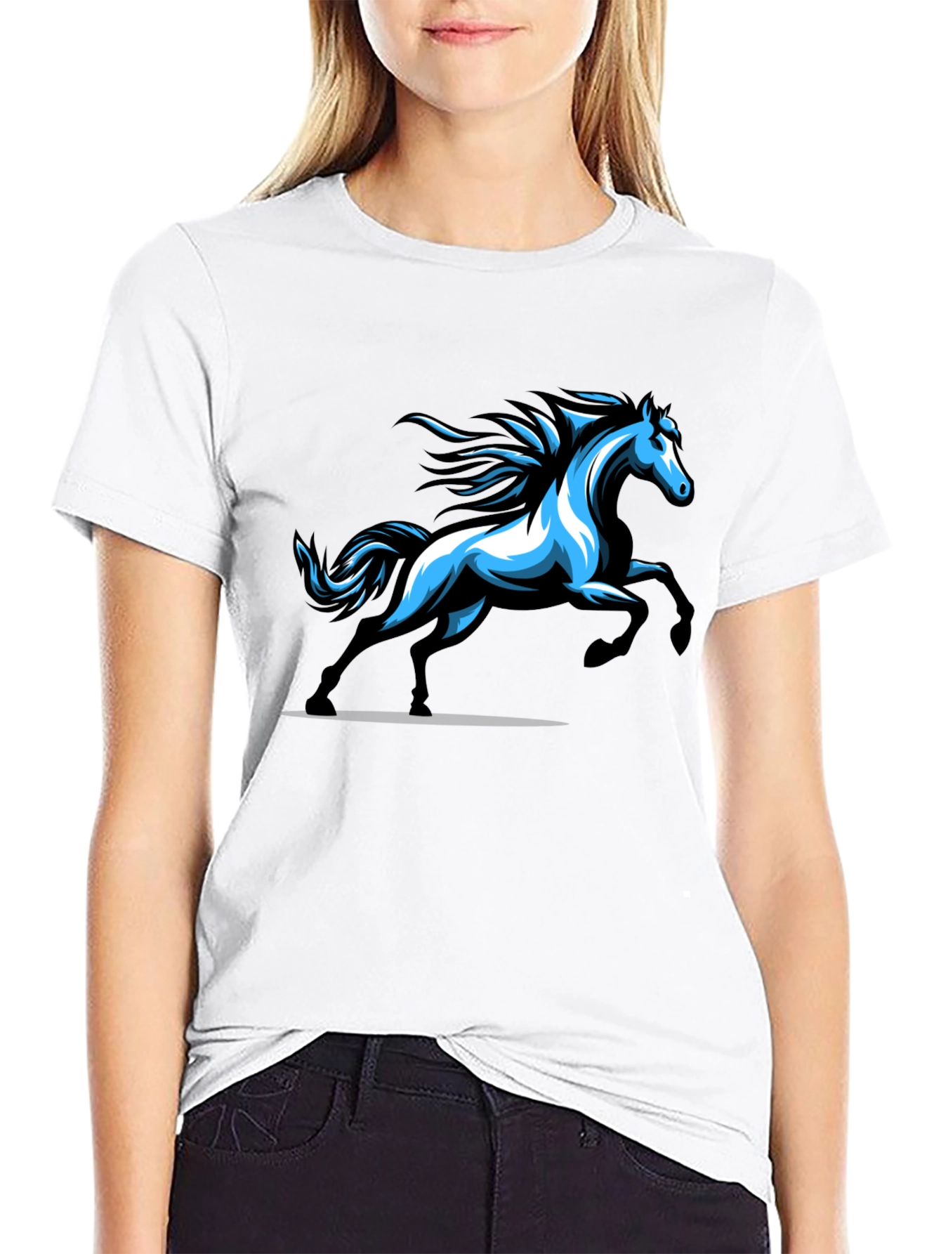 Black Horse Graphic T-Shirt