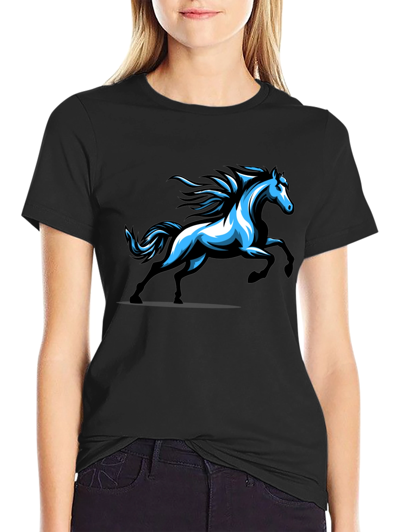 Black Horse Graphic T-Shirt