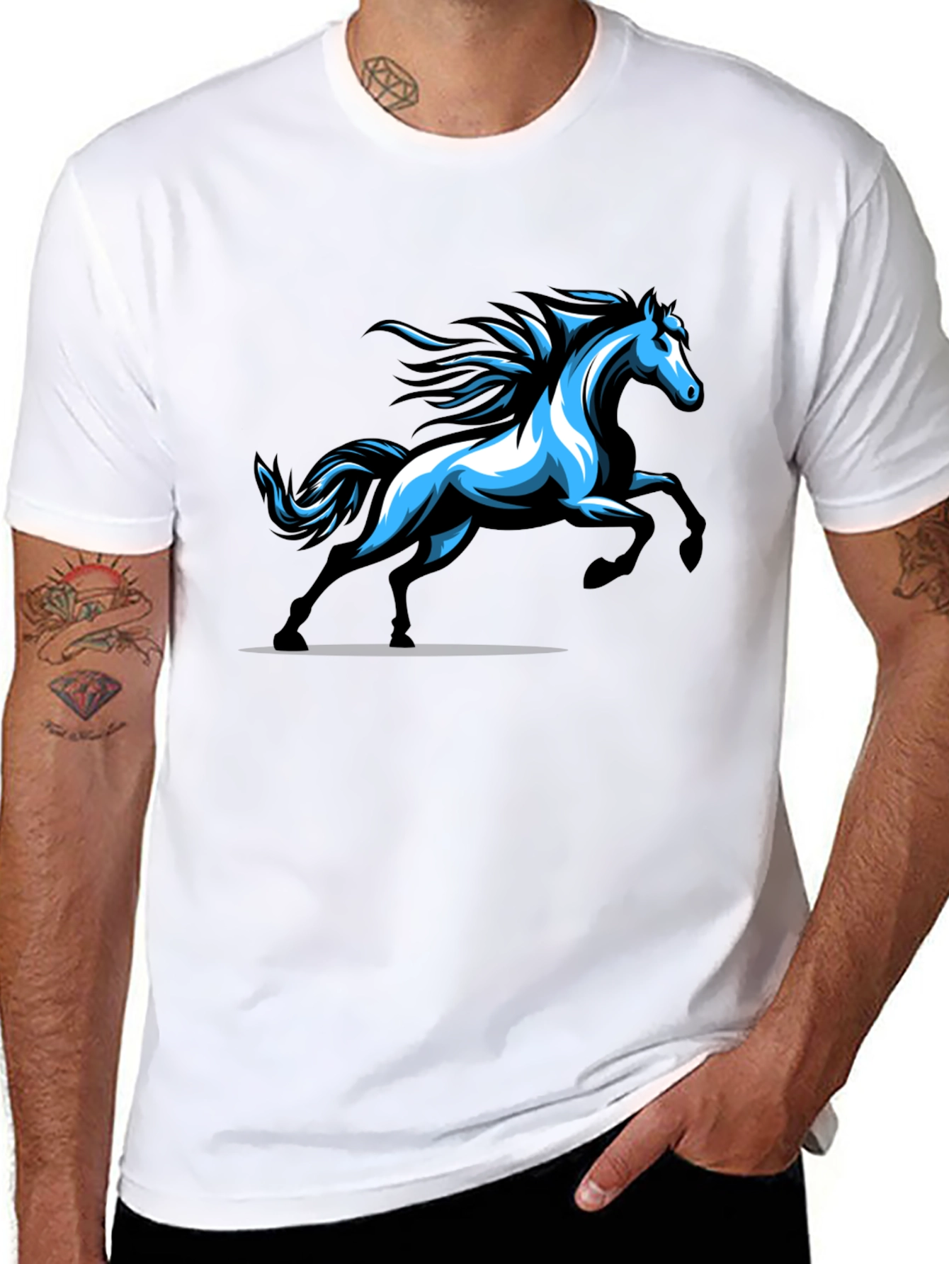Black Horse Graphic T-Shirt