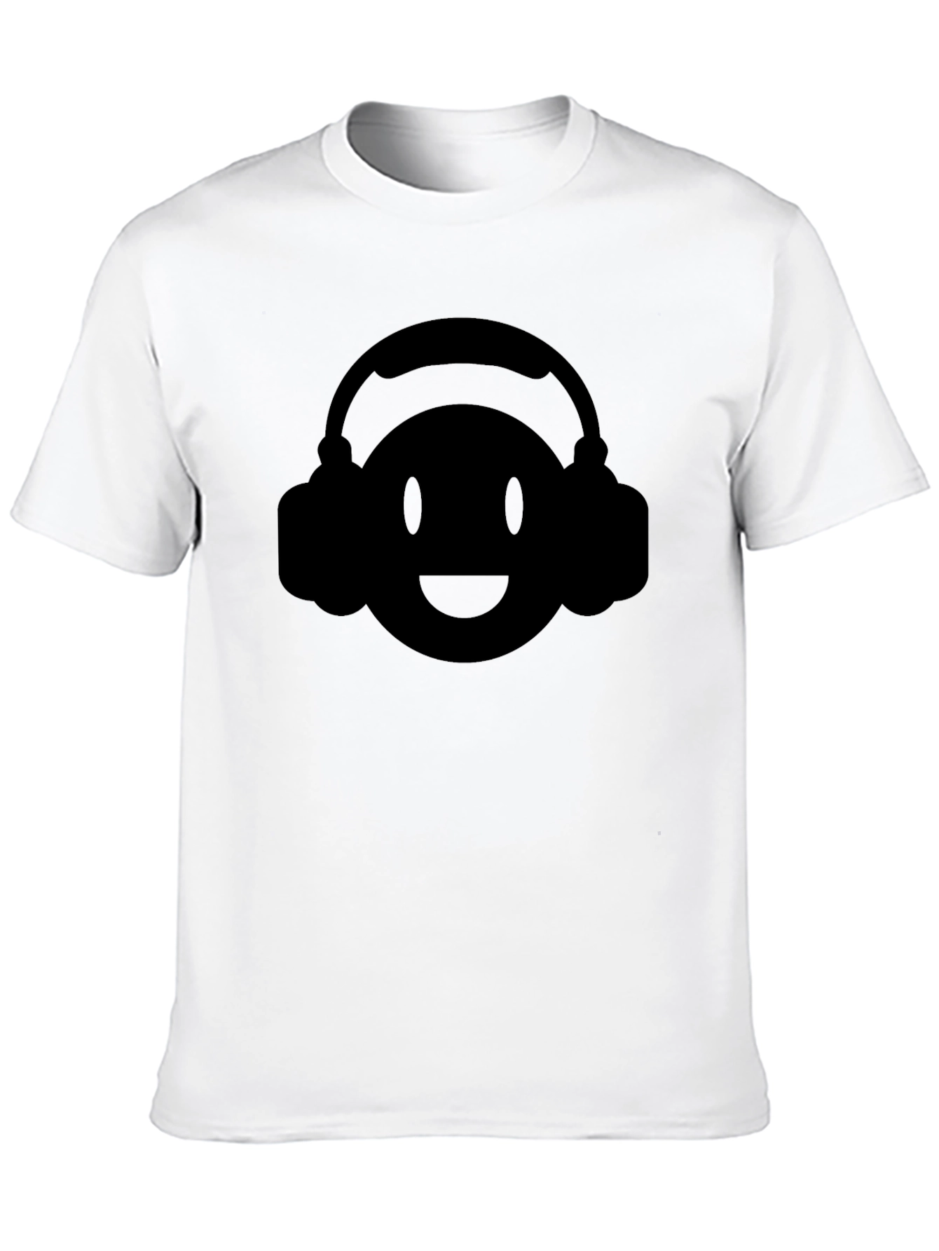 Cool DJ Smiley Face Black T-Shirt