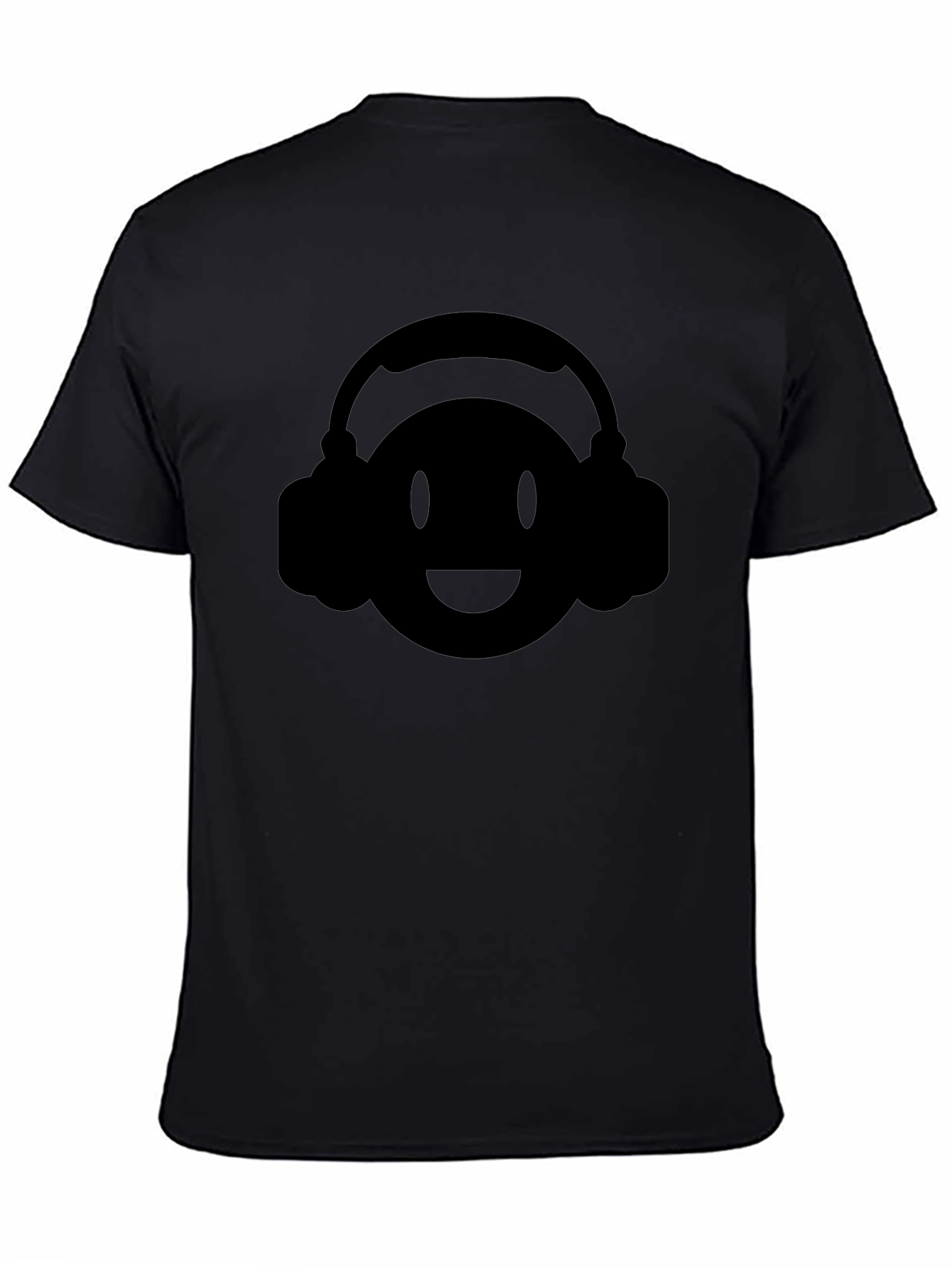 Cool DJ Smiley Face Black T-Shirt