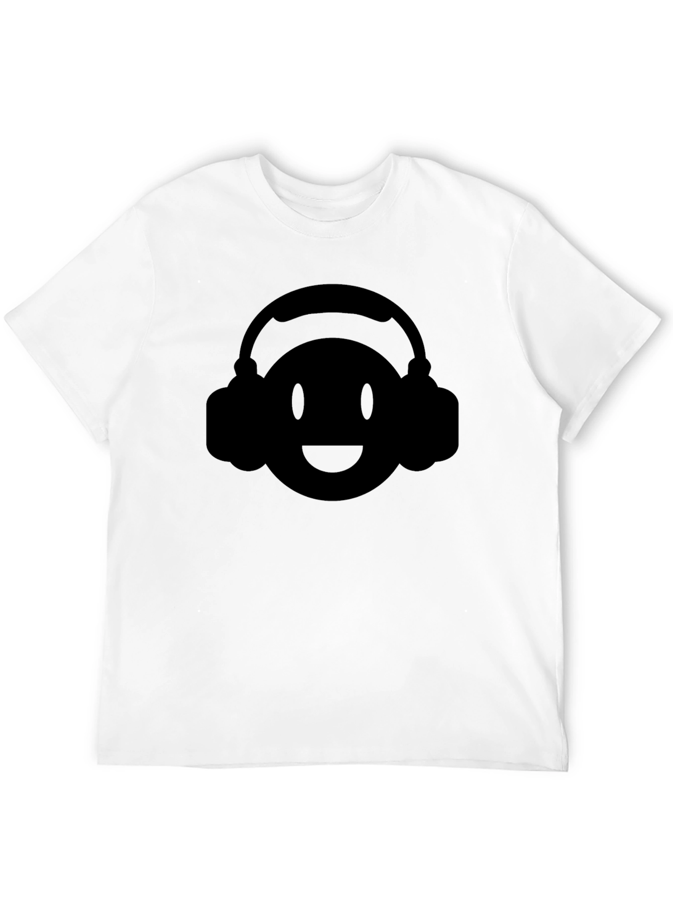 Cool DJ Smiley Face Black T-Shirt