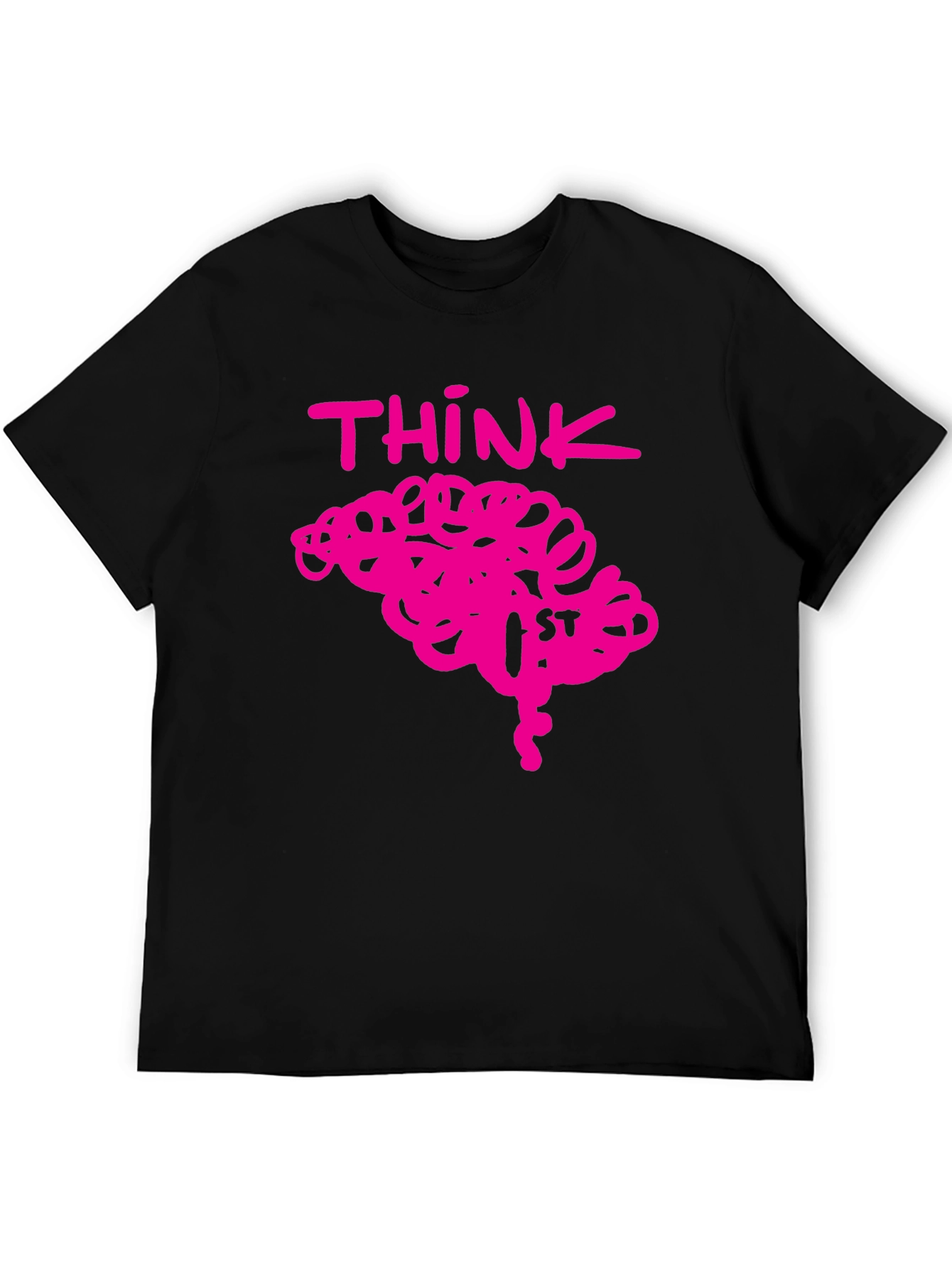 Think Brain Pink Graphic Tee