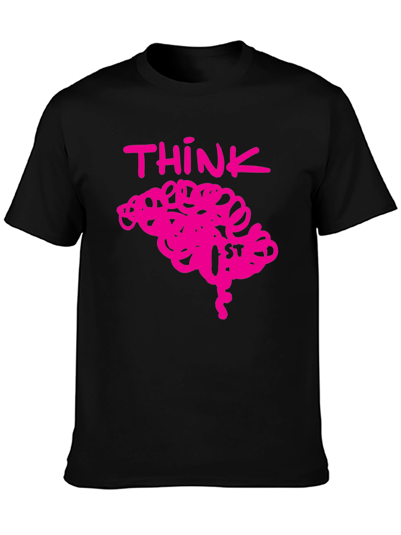 Think Brain Pink Graphic Tee