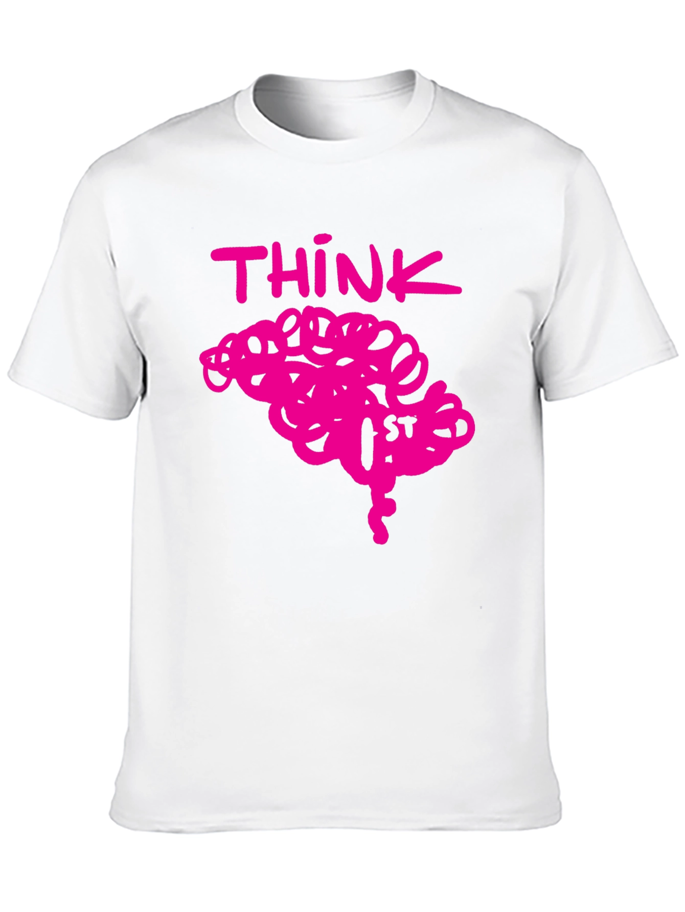 Think Brain Pink Graphic Tee