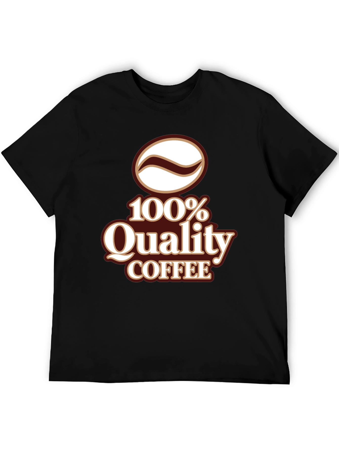 100% Quality Coffee Graphic T-Shirt - Black