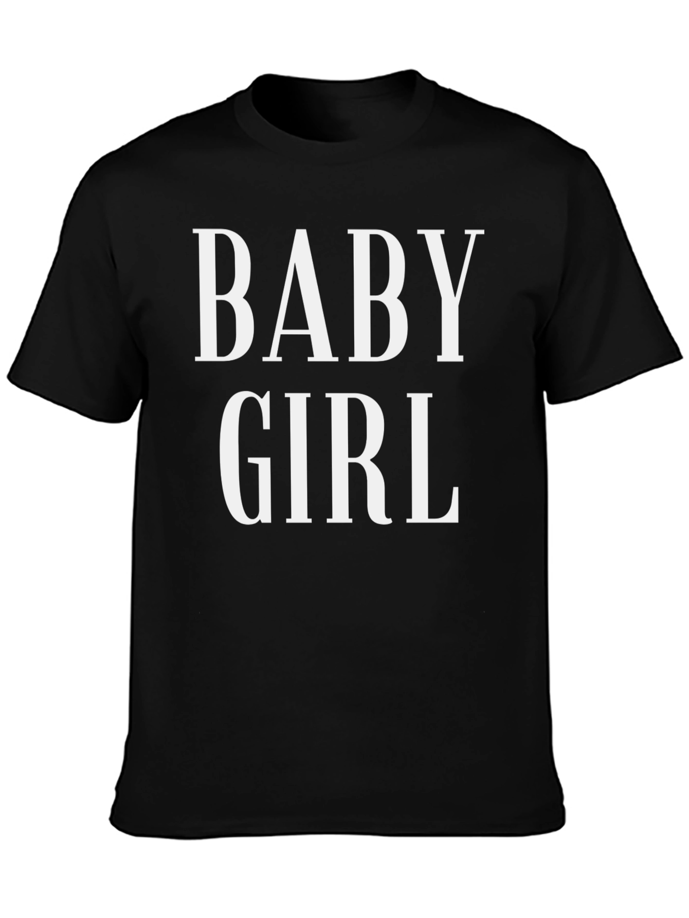 Baby Girl Graphic Tee - Trendy Black T-Shirt