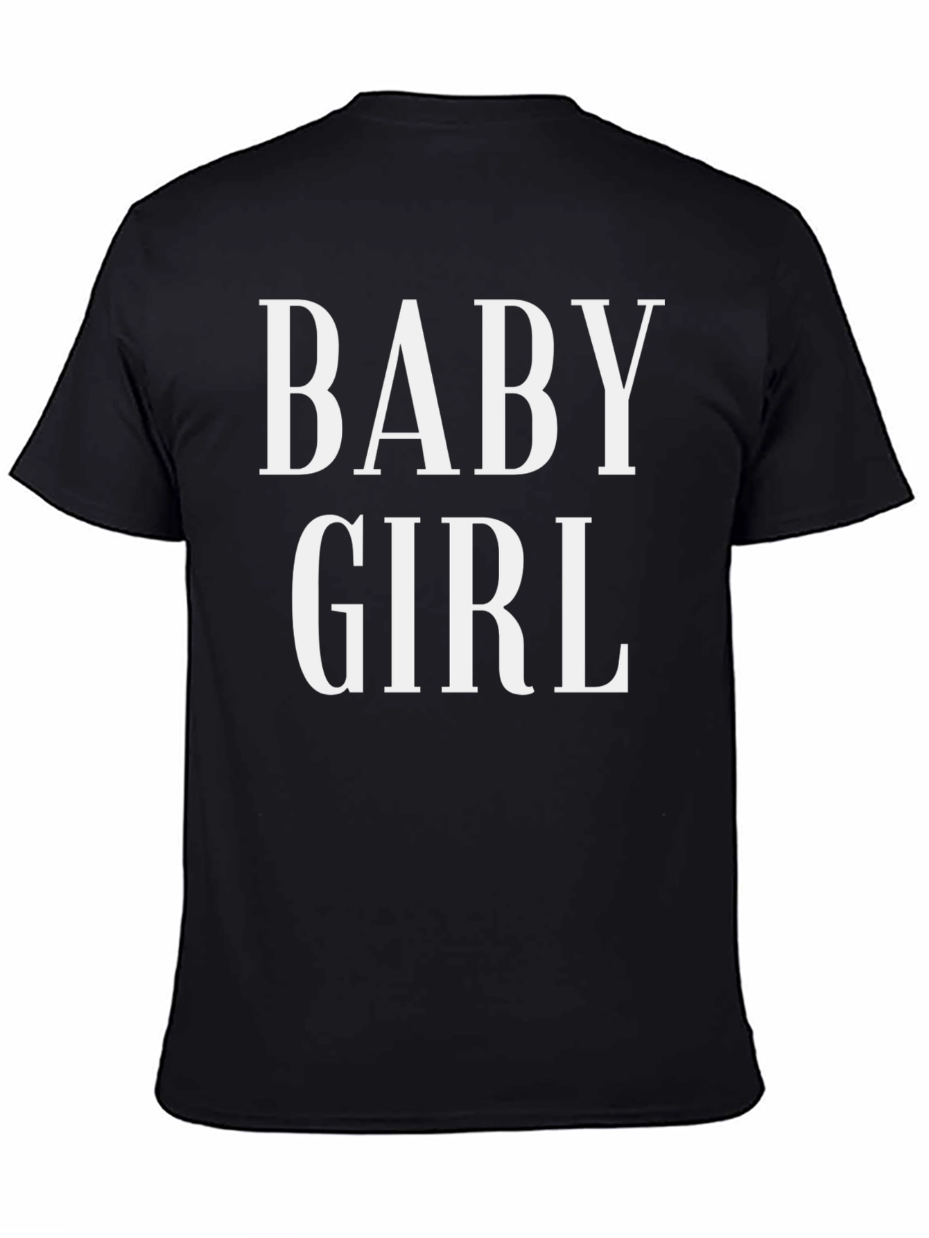 Baby Girl Graphic Tee - Trendy Black T-Shirt
