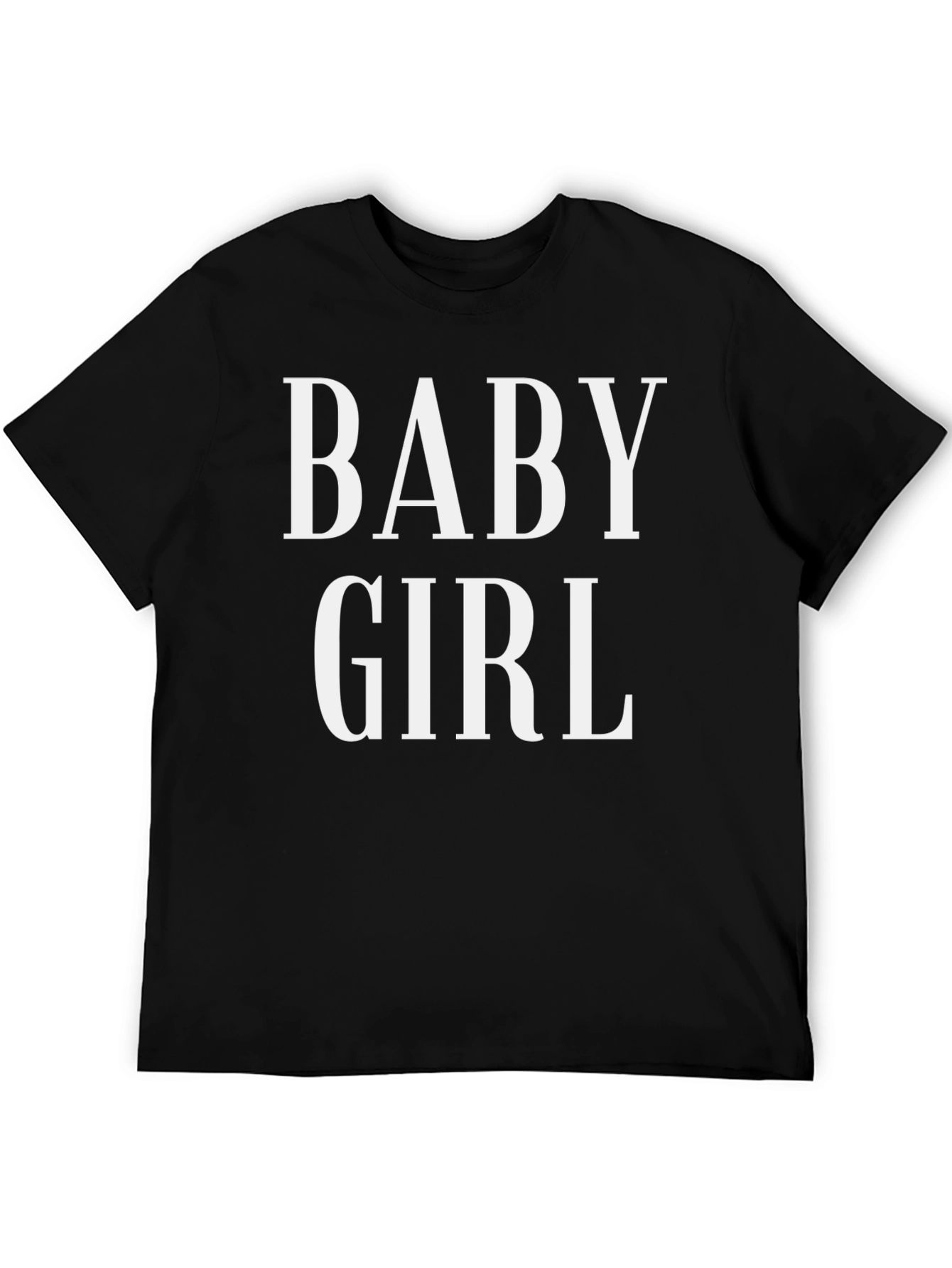 Baby Girl Graphic Tee - Trendy Black T-Shirt