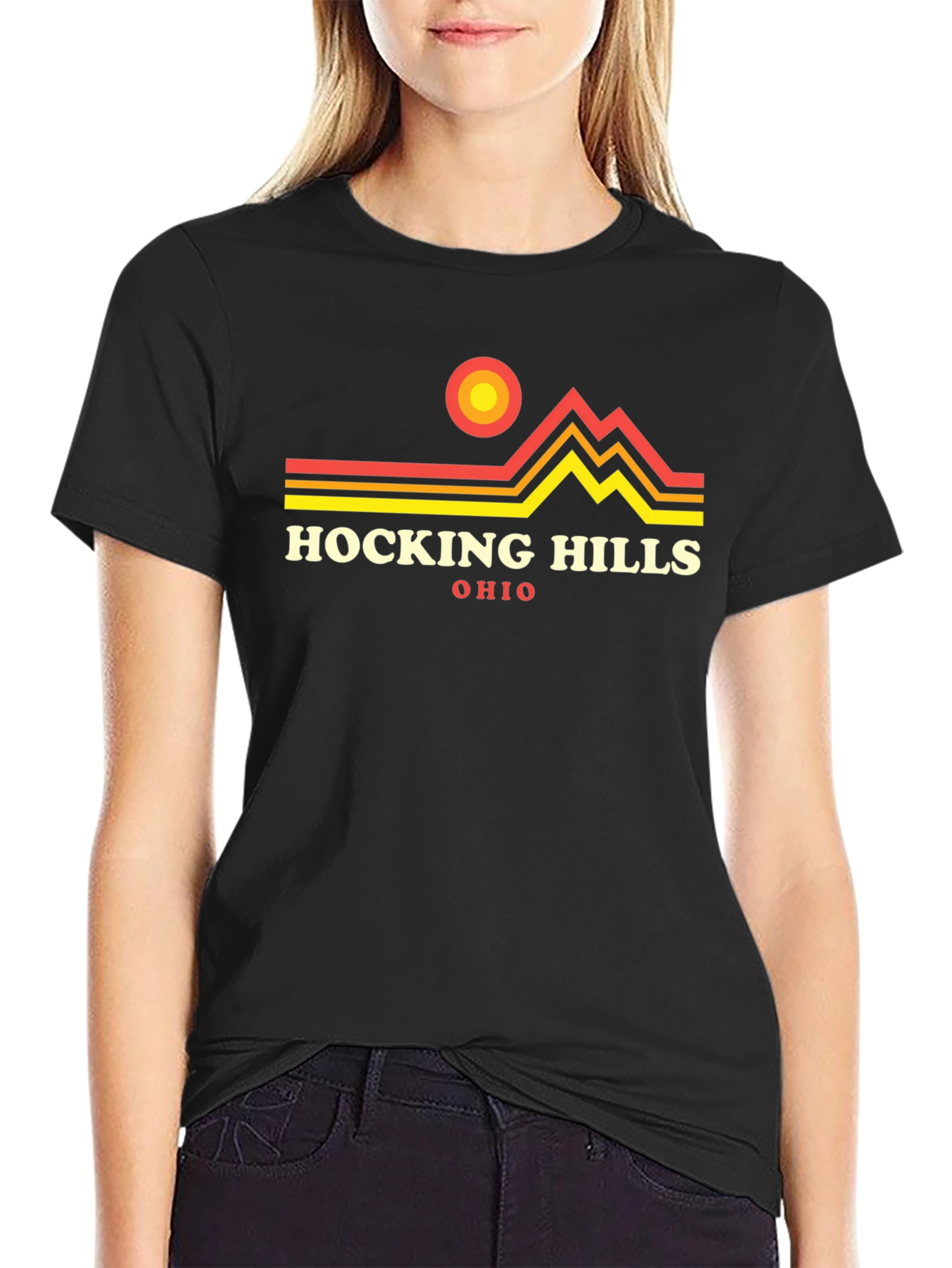 Hocking Hills Ohio Graphic Tee - Black