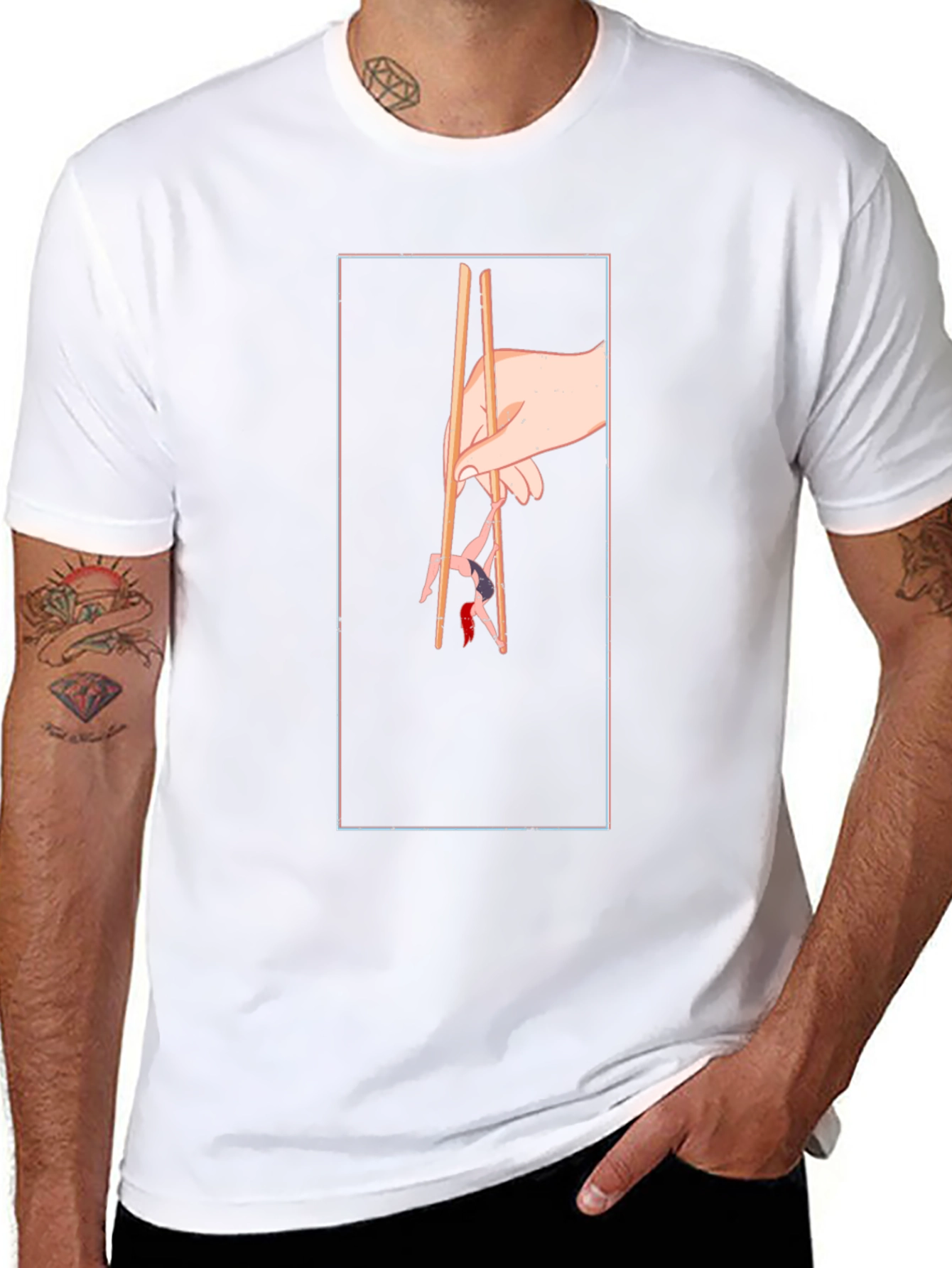 Chopstick Art Graphic Tee