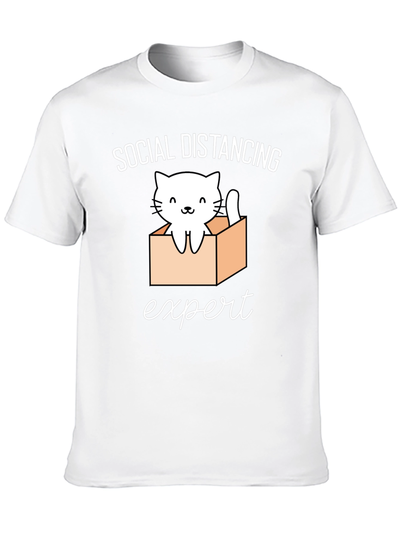 Social Distancing Expert Cat T-Shirt