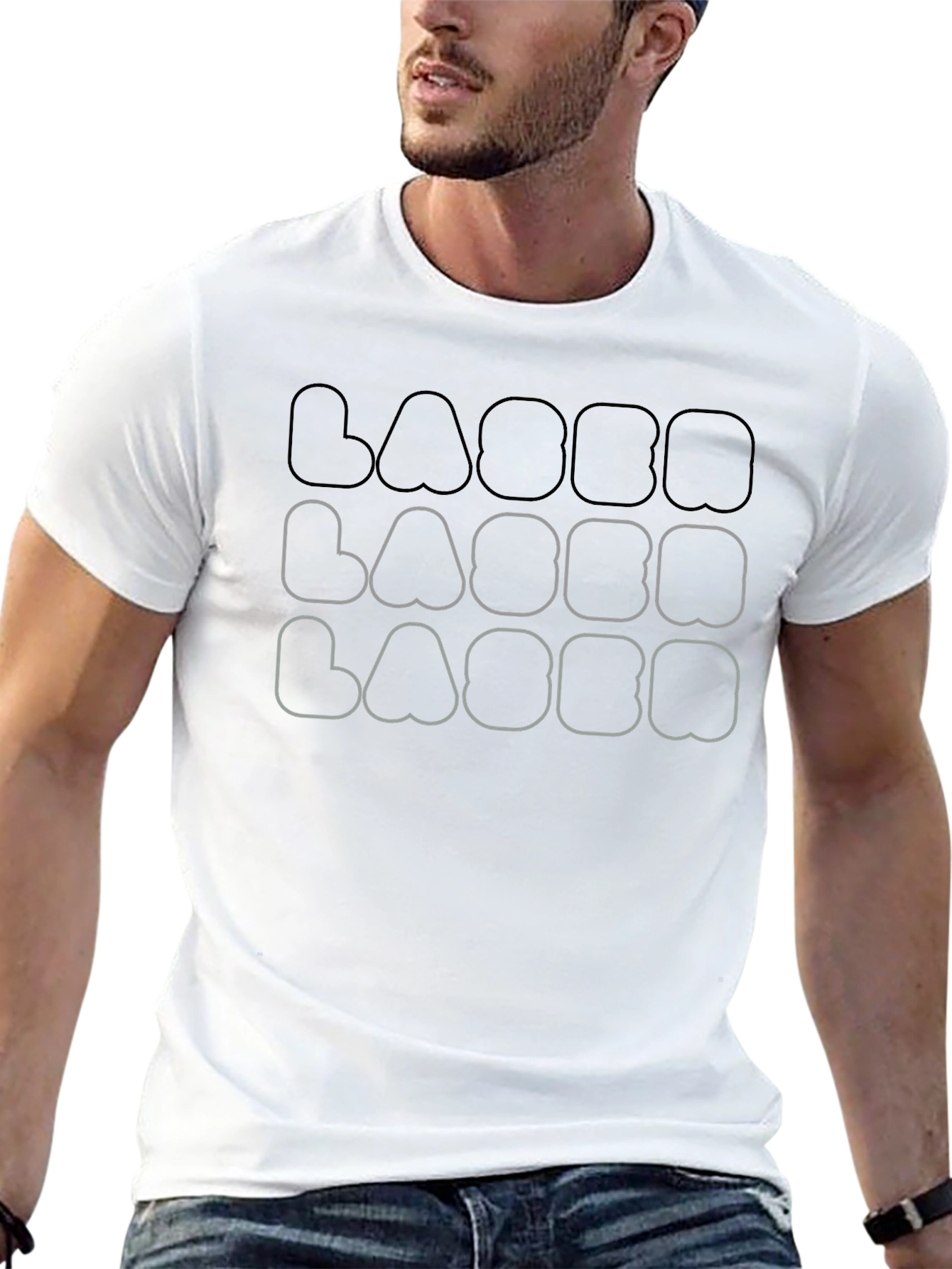 Trendy Letter Graphic Black T-Shirt