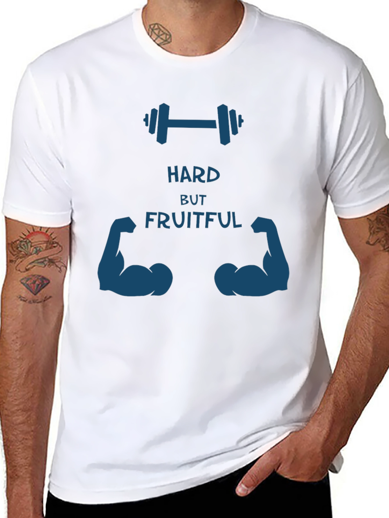 Hard but Fruitful Graphic Tee - Gym Motivation