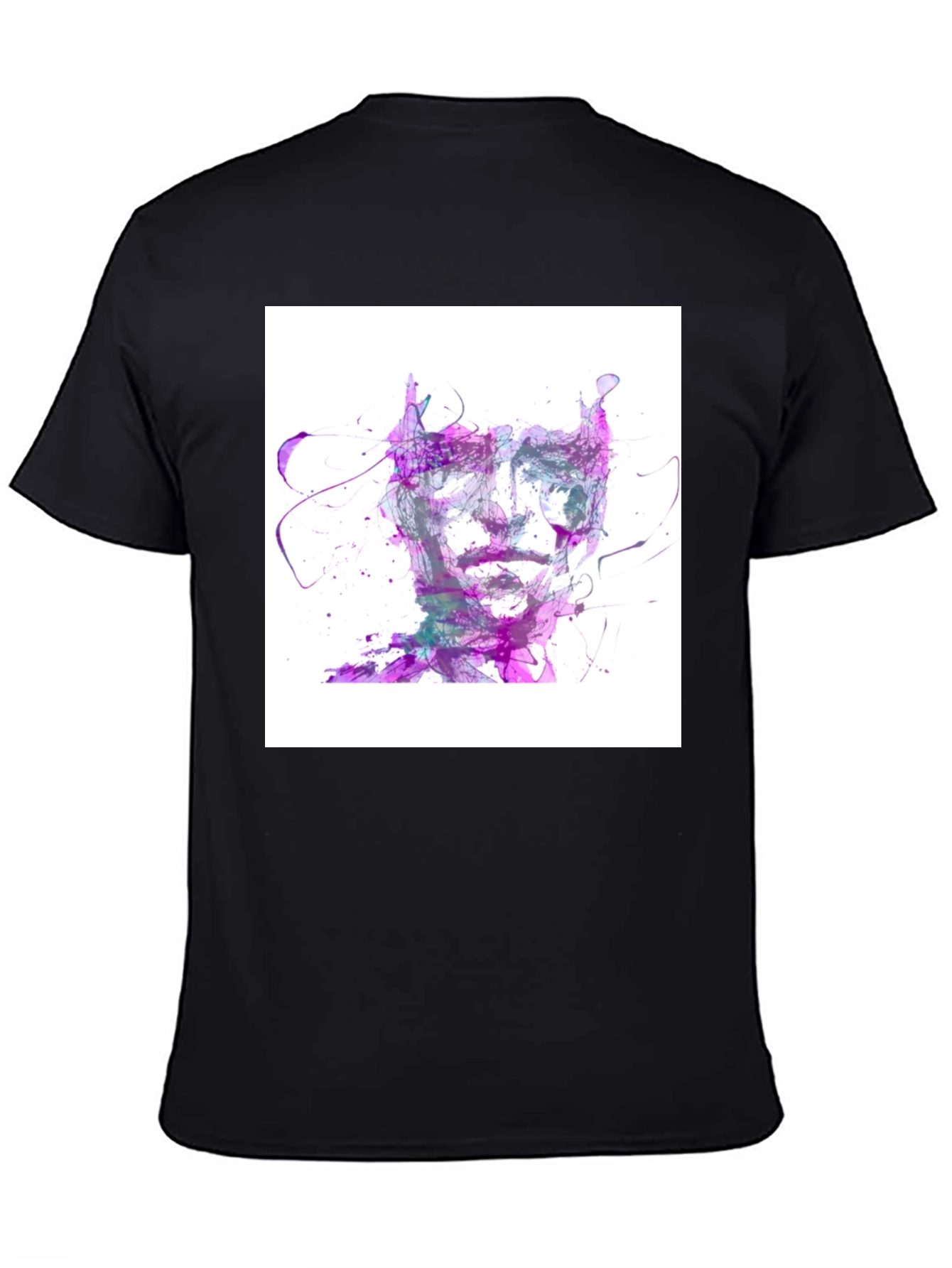 Abstract Face Graphic Tee - Artistic Style