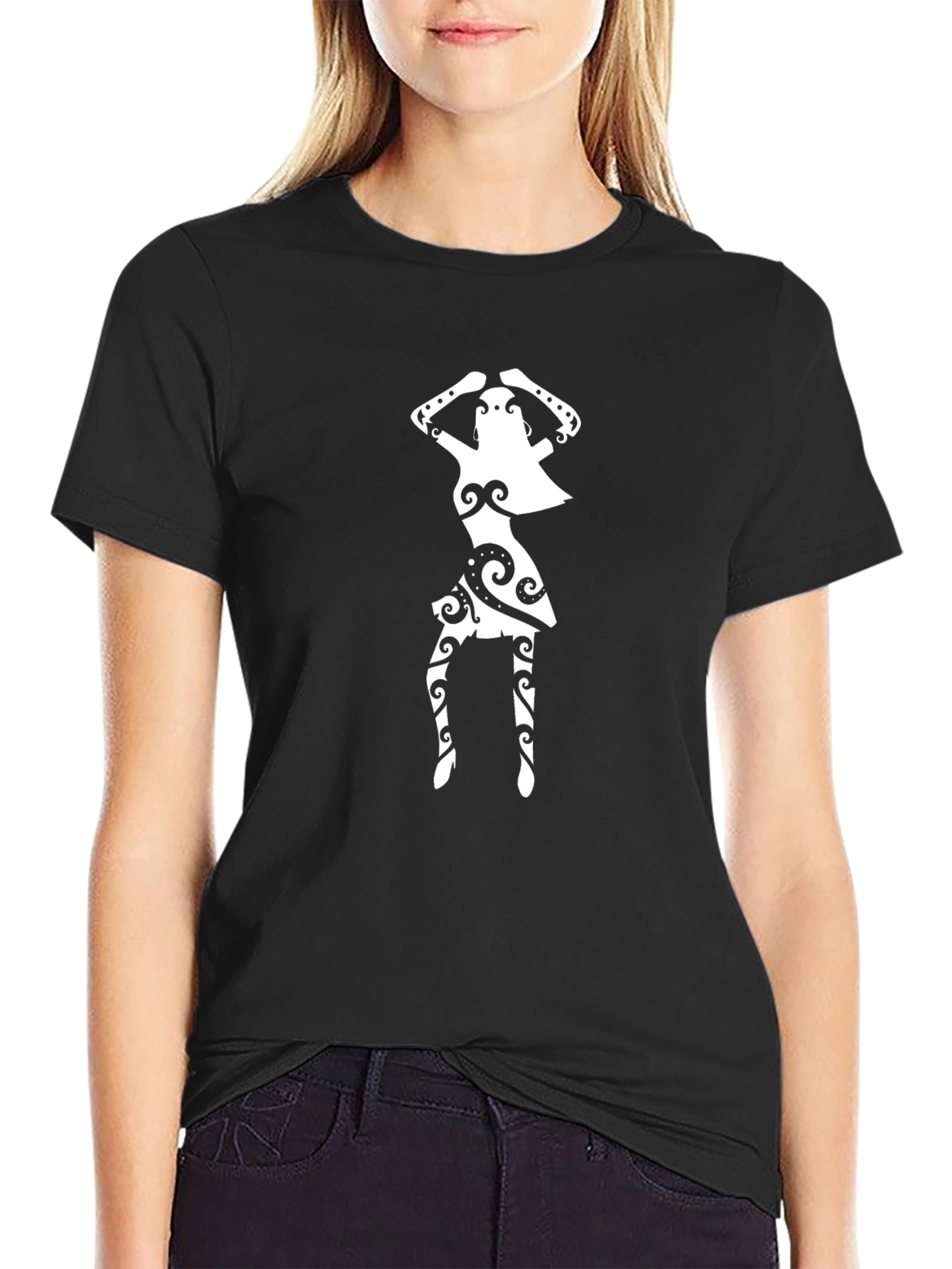 Tribal Dancer Graphic Black T-Shirt