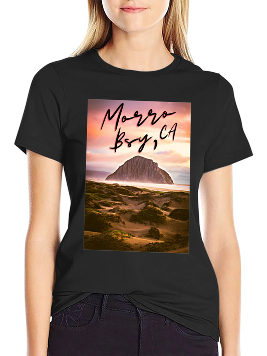 Morro Bay CA Graphic Tee - Coastal Rock Design