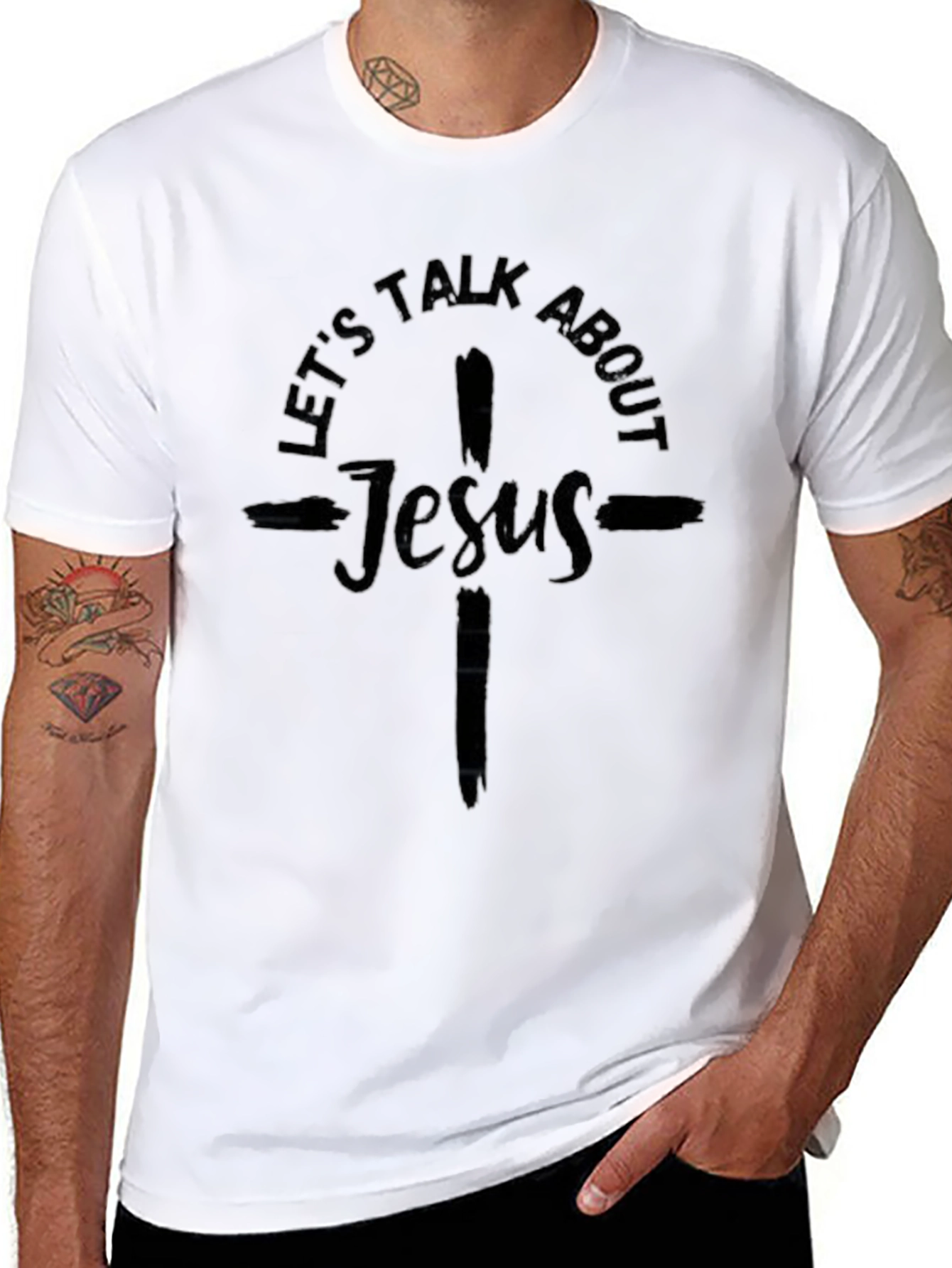 Lets Talk About Jesus Black Graphic Tee
