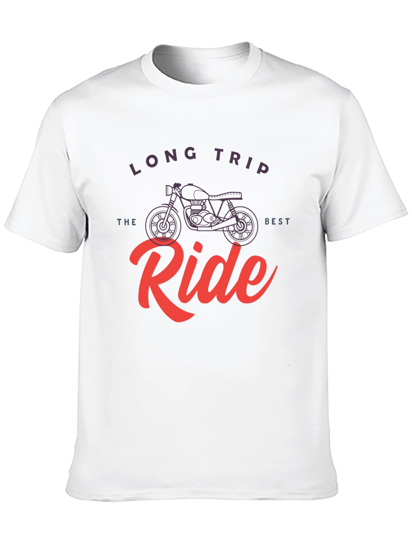 Long Trip Best Ride Motorcycle Graphic T-Shirt