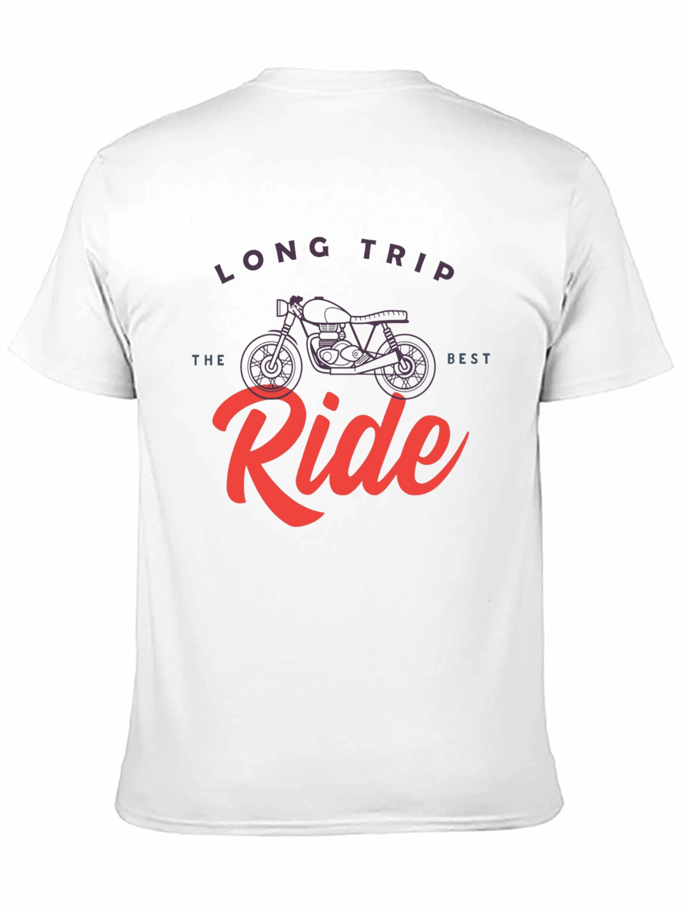 Long Trip Best Ride Motorcycle Graphic T-Shirt
