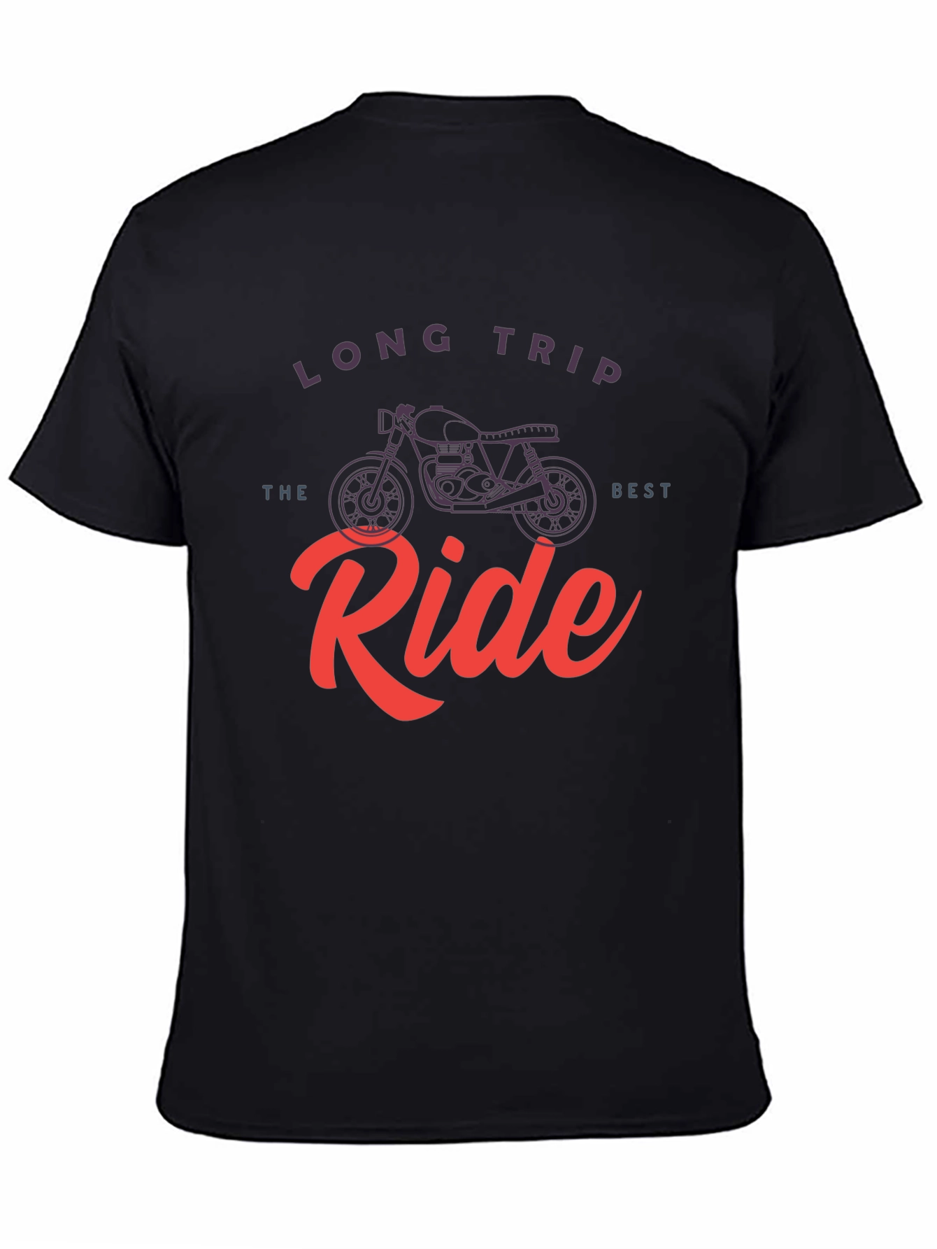 Long Trip Best Ride Motorcycle Graphic T-Shirt