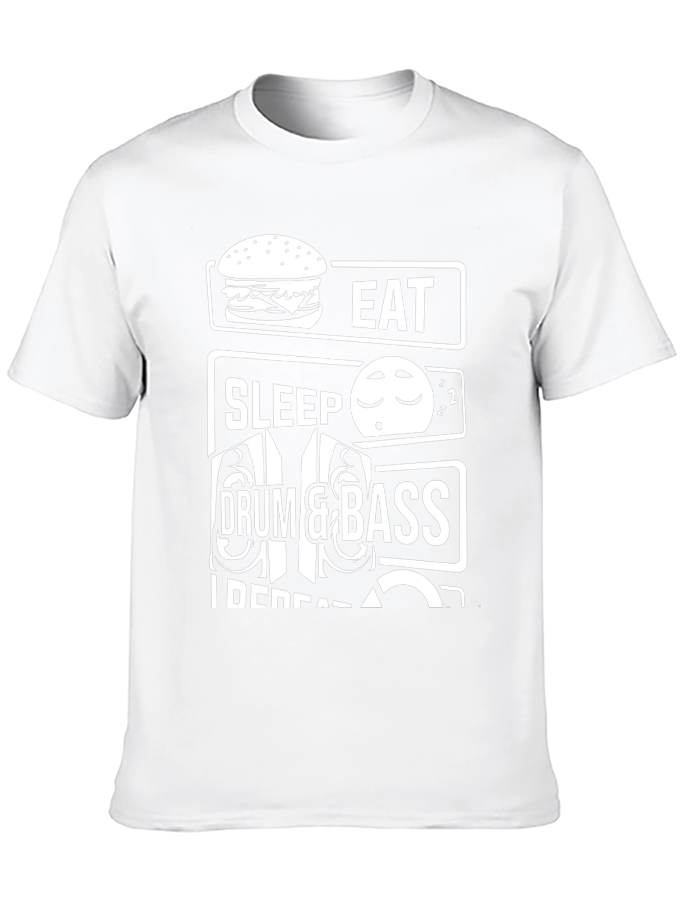 Eat Sleep Drum & Bass Repeat Graphic T-Shirt