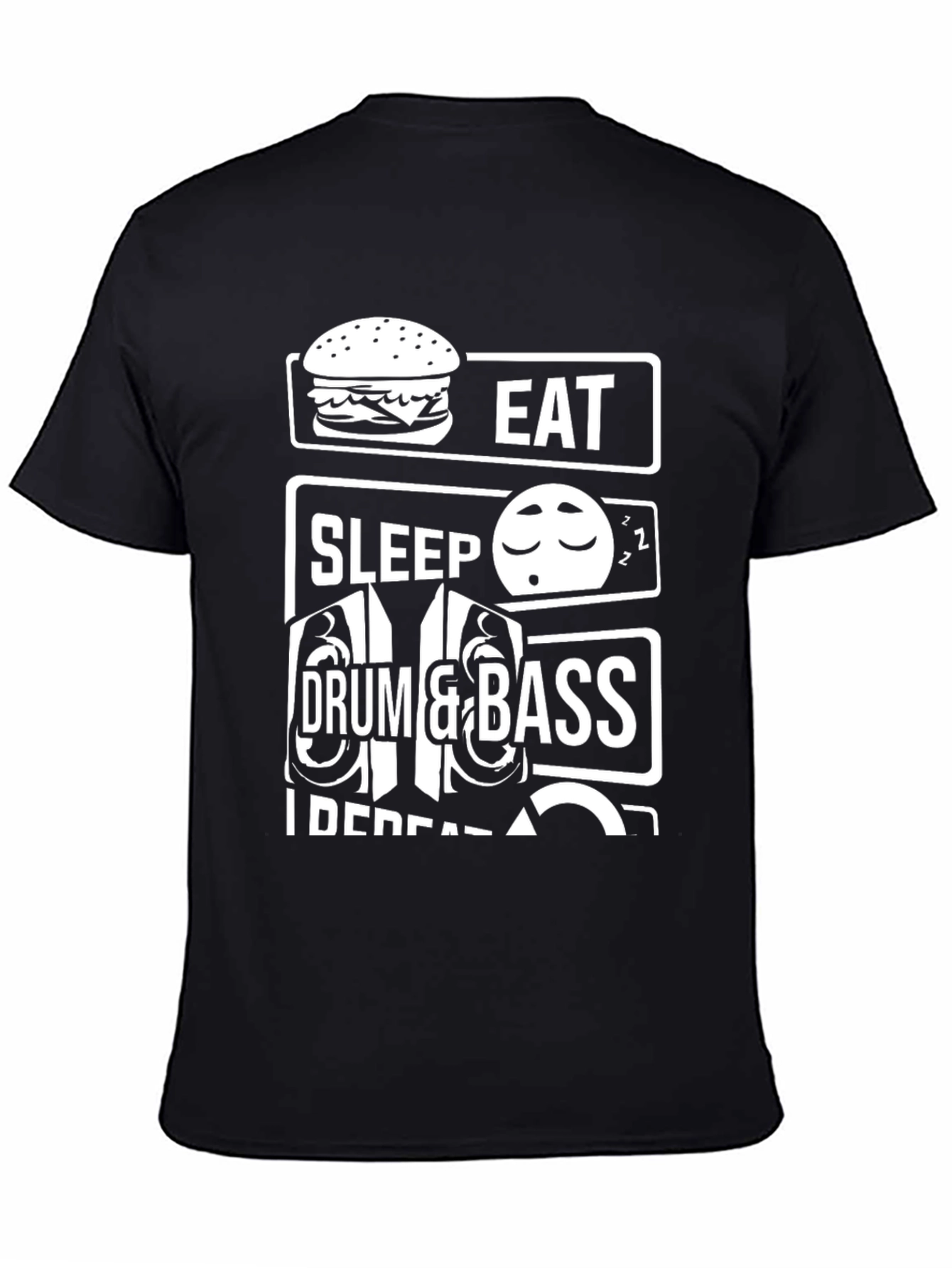 Eat Sleep Drum & Bass Repeat Graphic T-Shirt