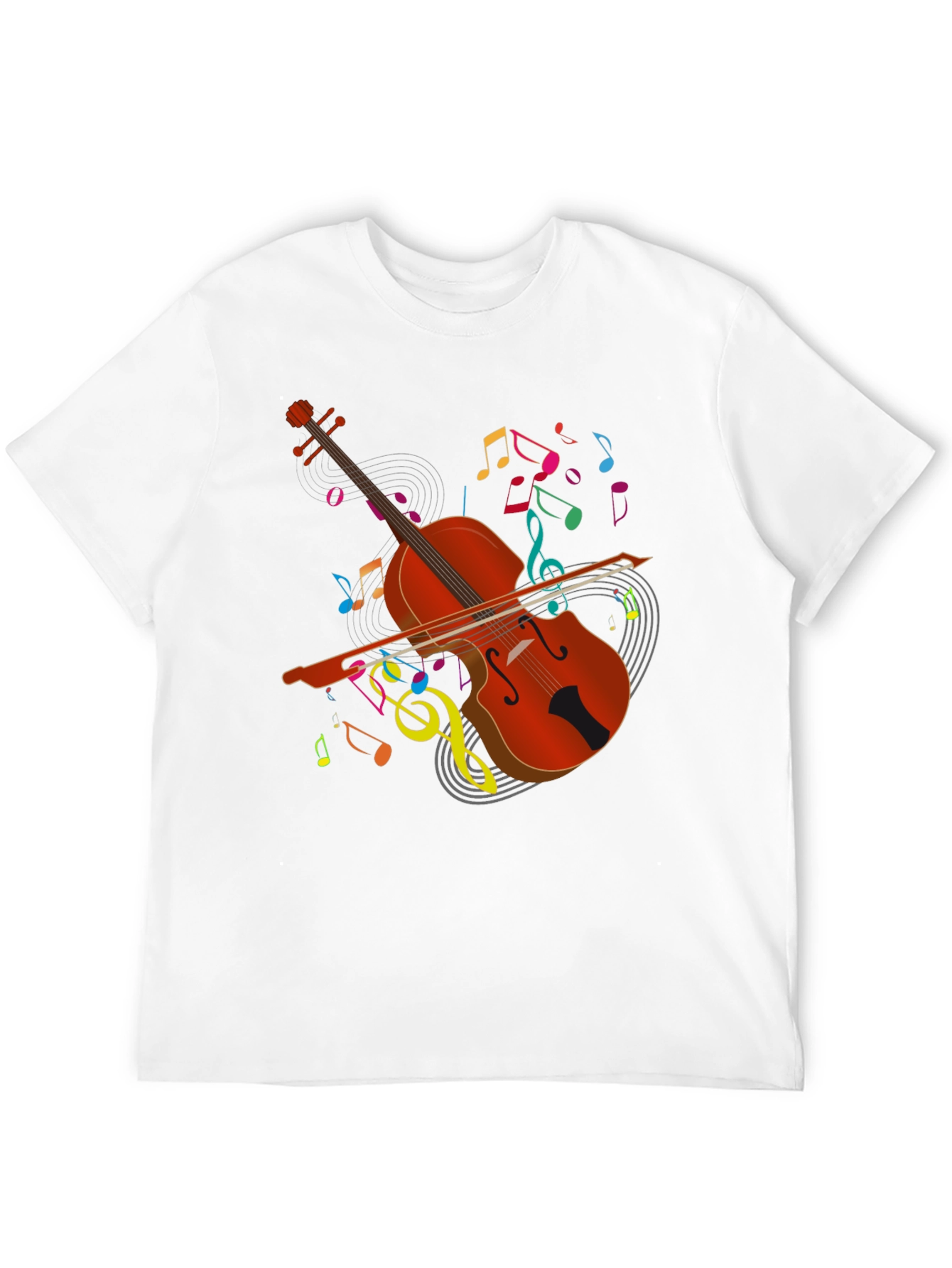 Musical Cello Graphic Tee - Black