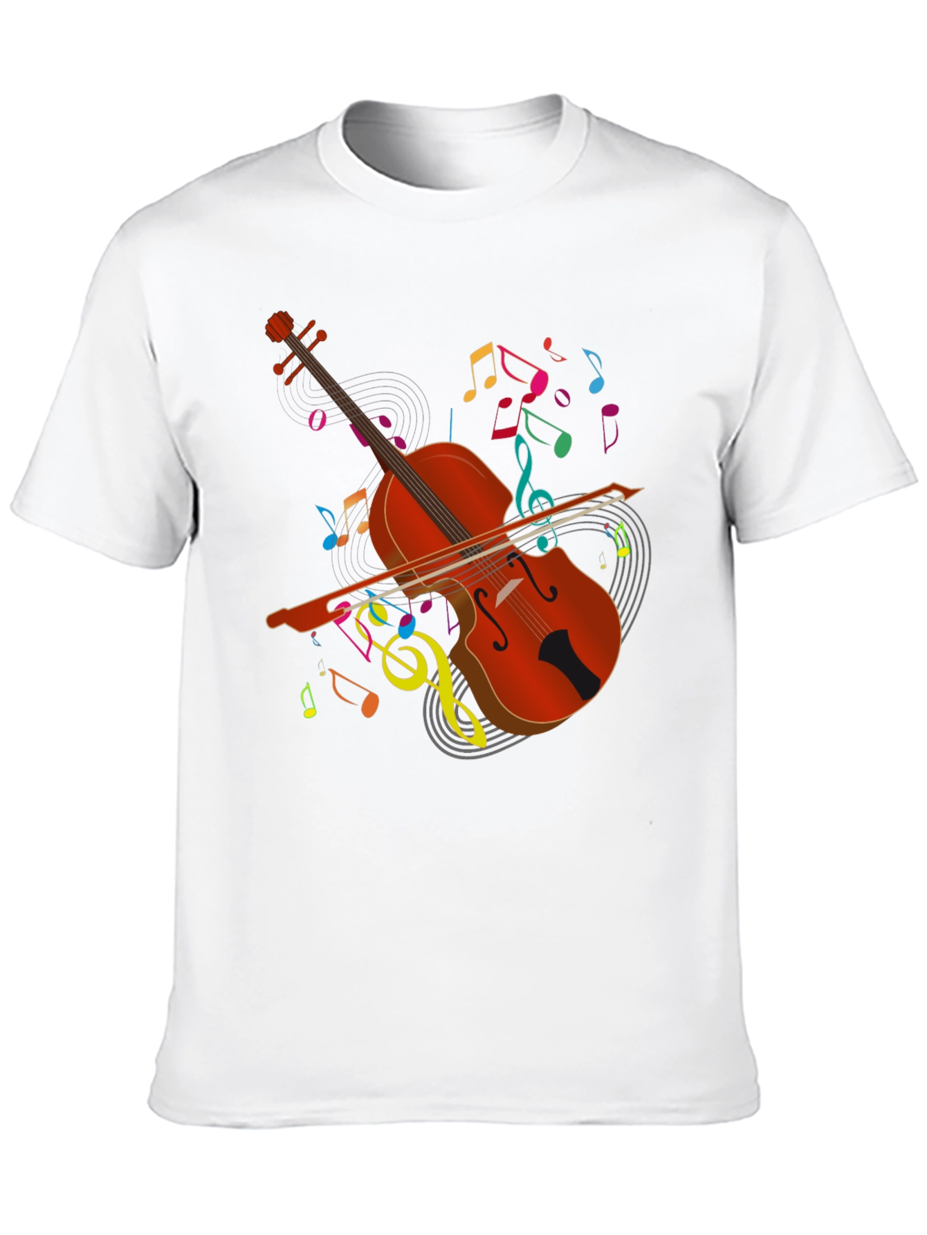 Musical Cello Graphic Tee - Black