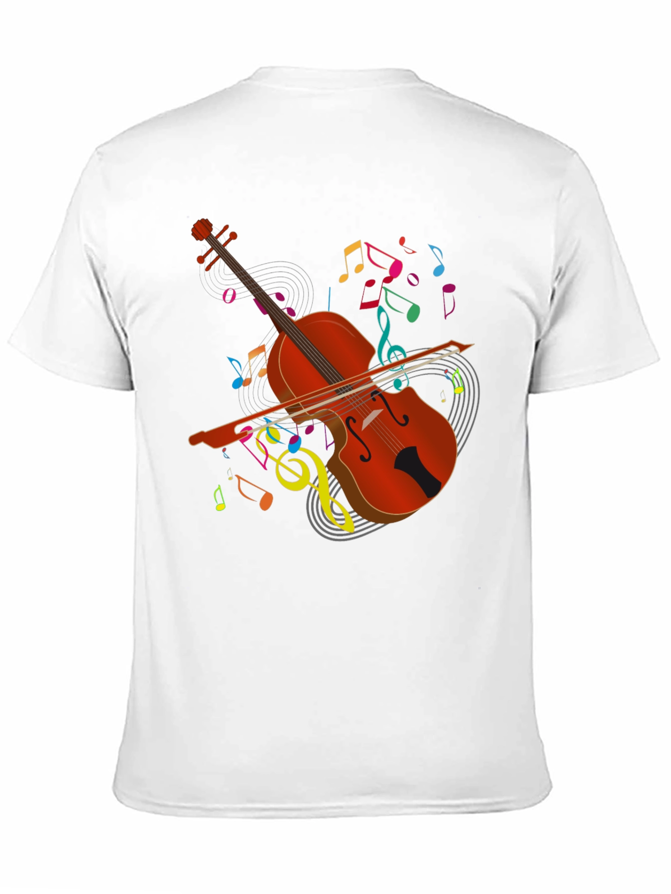 Musical Cello Graphic Tee - Black